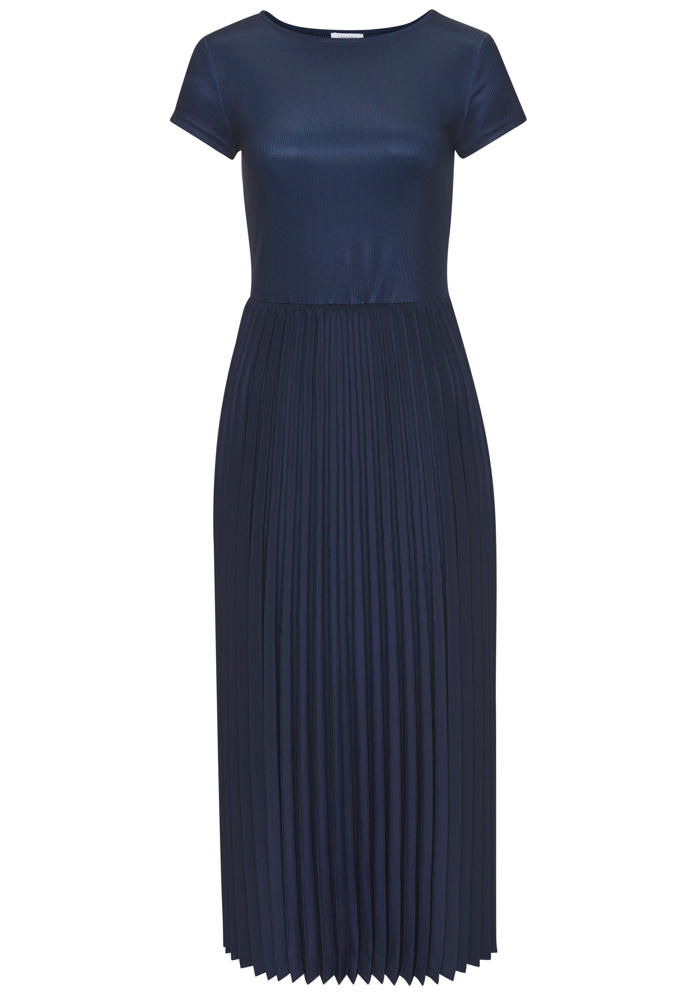 LASCANA Midikleid mit Plisseerockteil, Basic, modisch günstig online kaufen