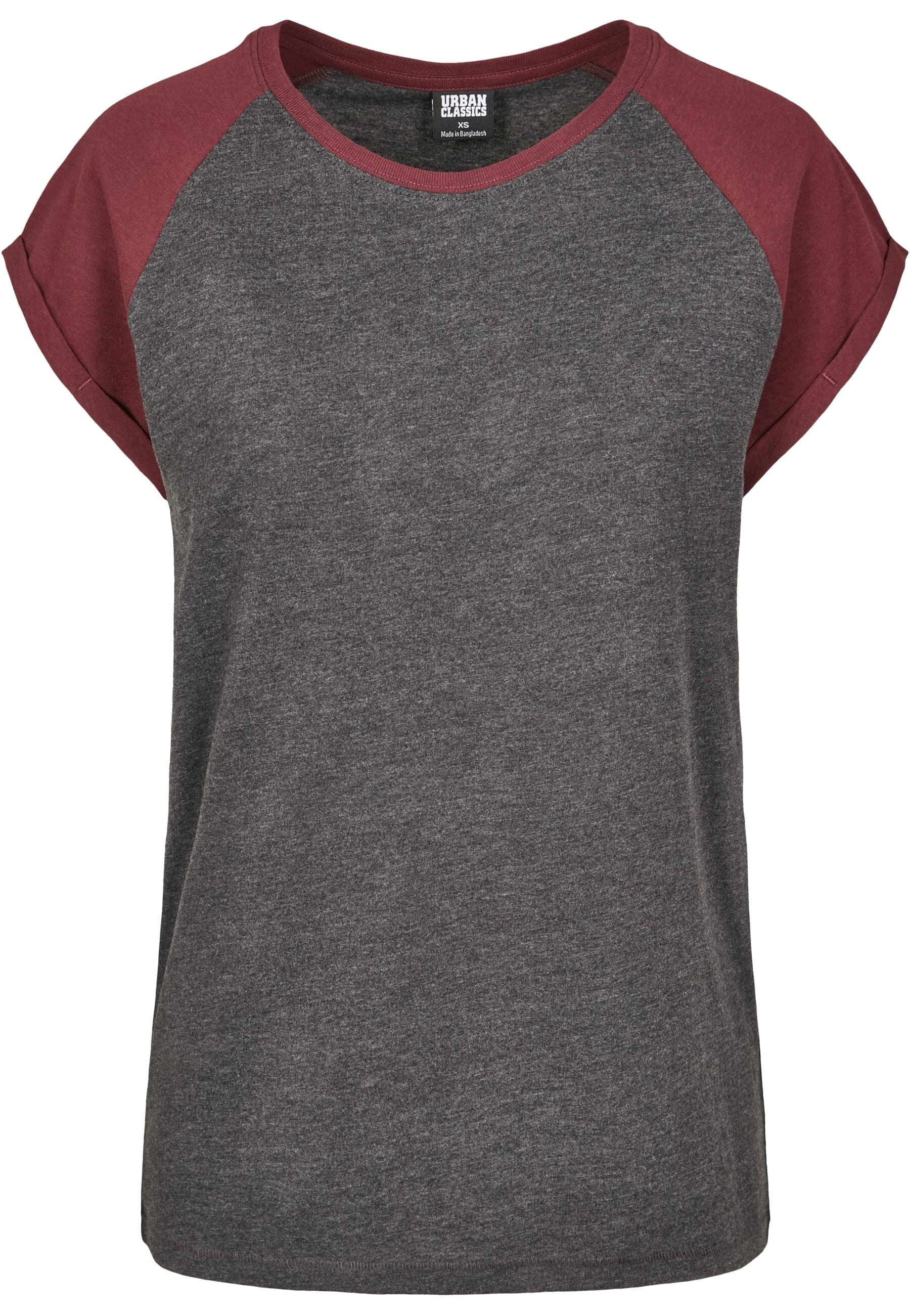 URBAN CLASSICS Kurzarmshirt "Urban Classics Damen Ladies Contrast Raglan Te günstig online kaufen