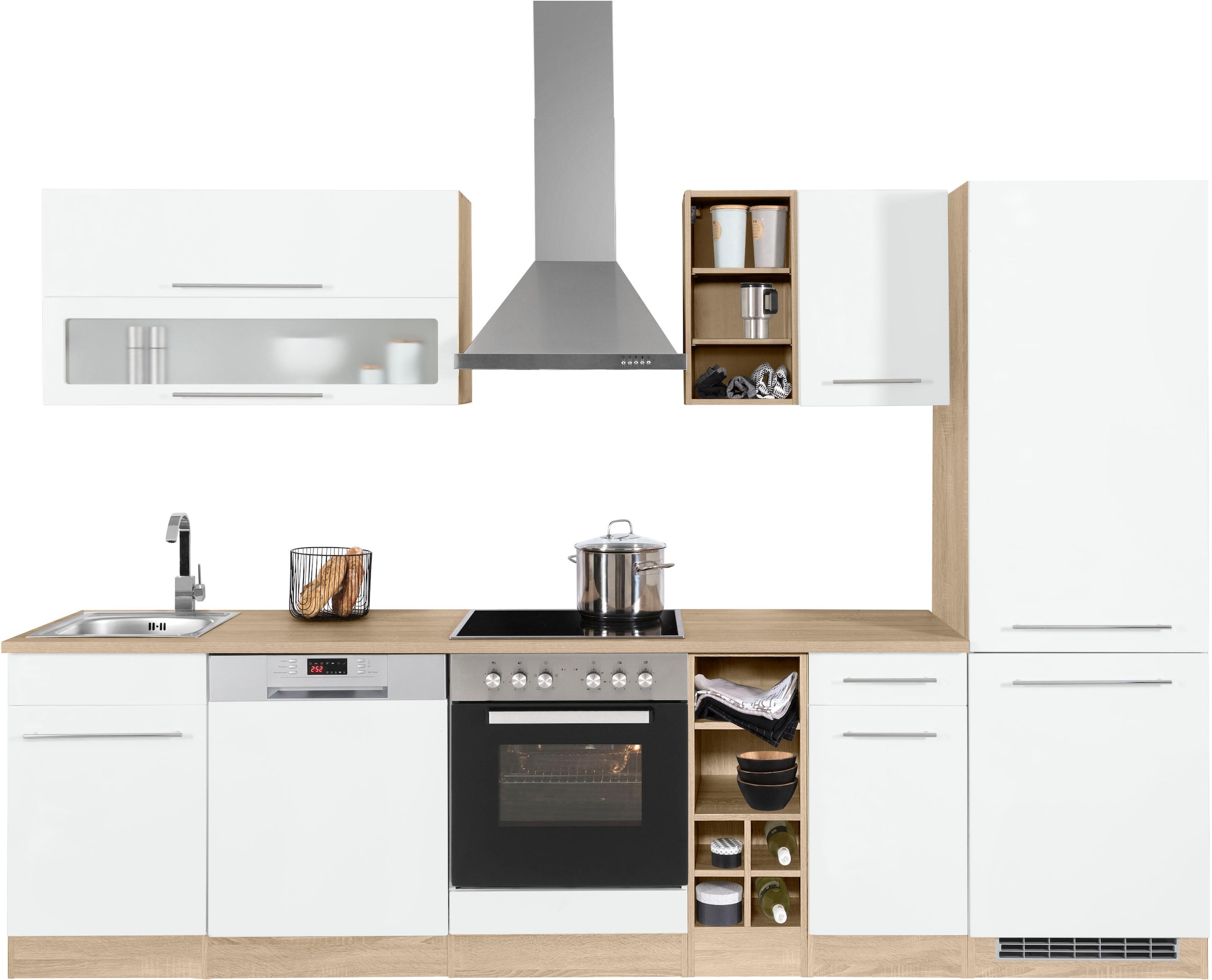 KOCHSTATION Küchenzeile »KS-Eton« ohne E-Geräte, Breite 300 cm