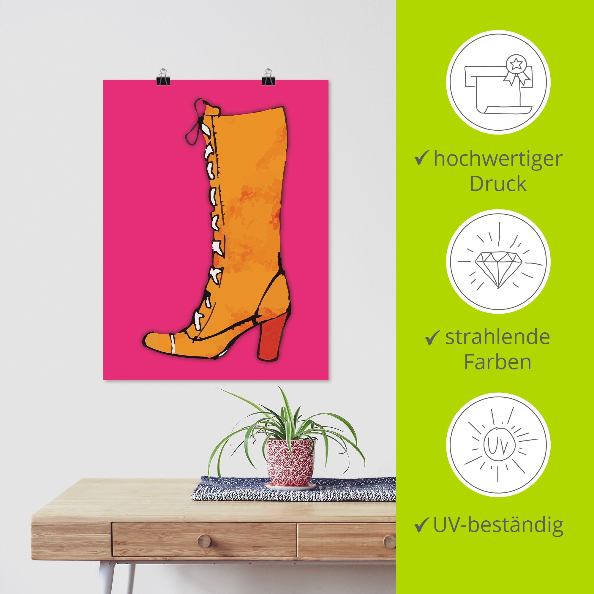 Artland Wandbild »Stiefel« Fashion 1 Stk. tlg. als Alubild, Leinwandbild, Poster, Wandaufkleber in verschied. Größen