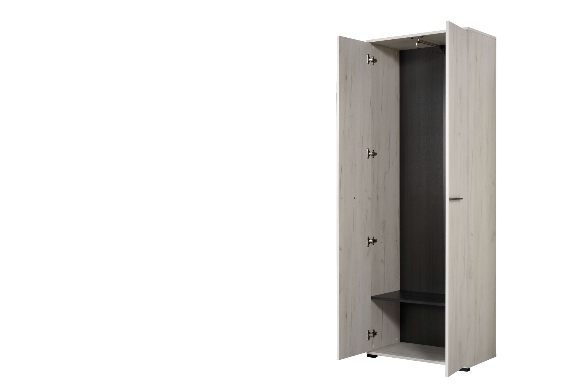 Home affaire Garderobenschrank »Lorca Drehtürenschrank, Dielenschrank , Flurschrank, Mehrzweckschrank« Modernes Design in Eiche-Optik mit ABS-Kanten, 2-türig