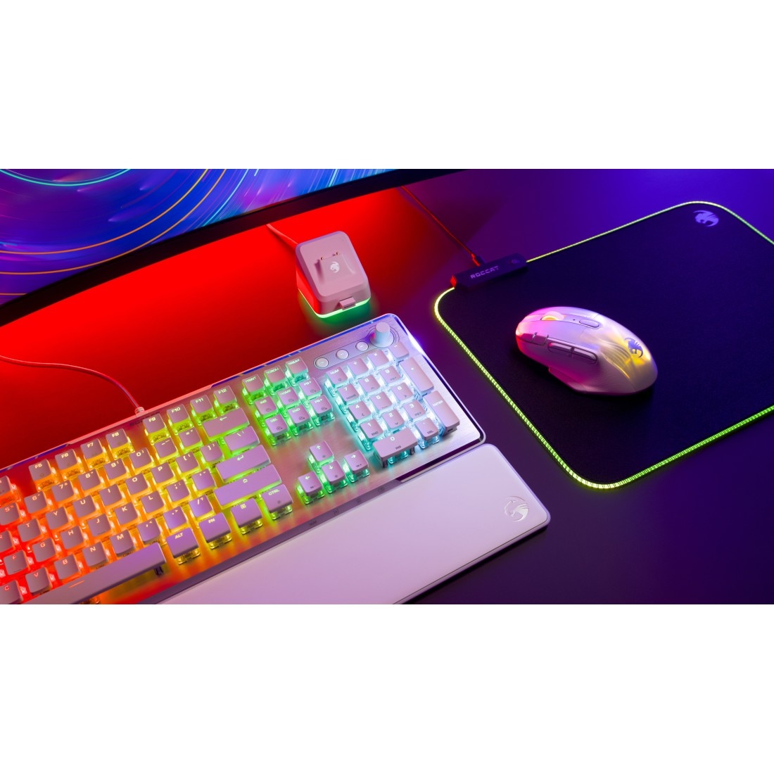 ROCCAT Gaming-Tastatur »Vulcan II, linearer roter Schalter«,  (Handgelenkauflage-Multimedia-Tasten) | BAUR