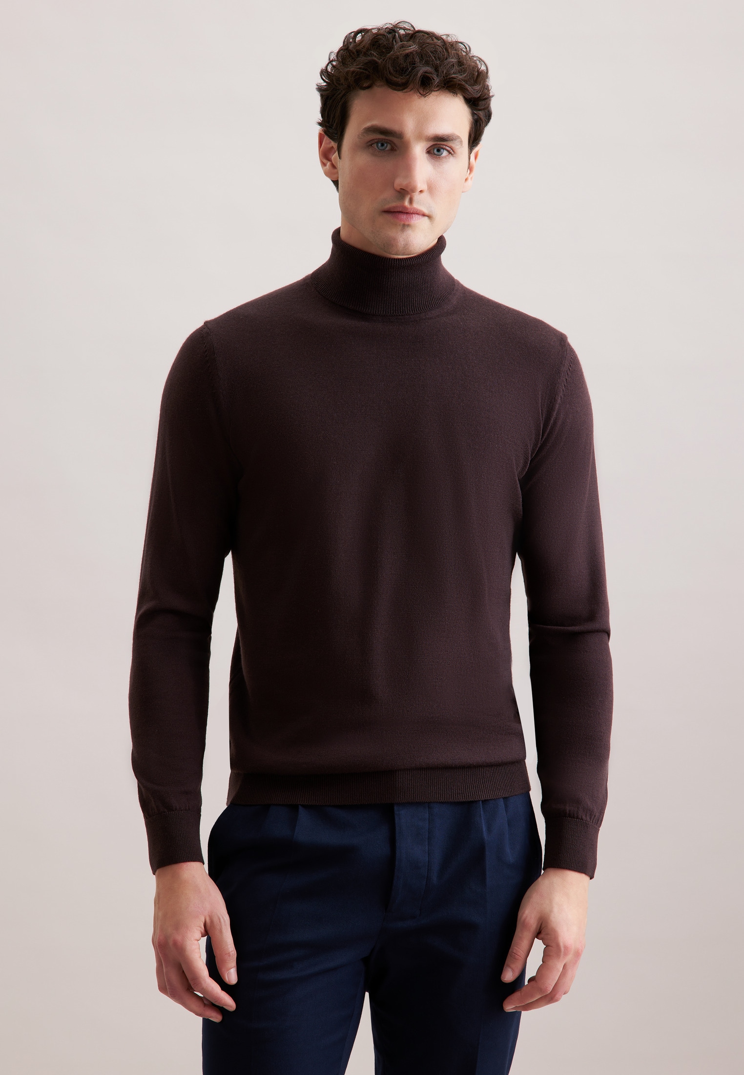 seidensticker Strickpullover "Schwarze Rose" 1/1 Rollkragen Uni günstig online kaufen