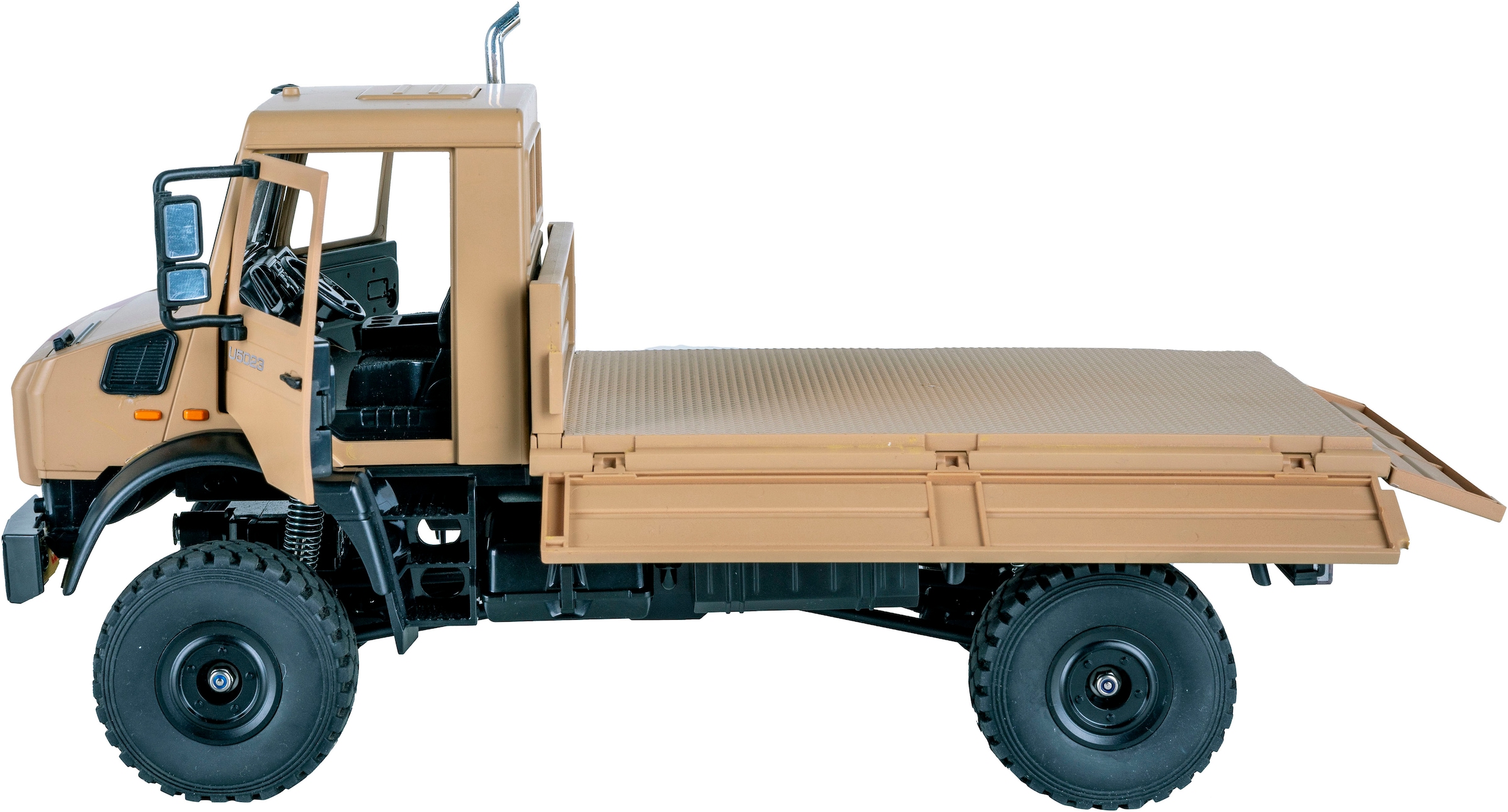 Jamara RC-LKW »Mercedes-Benz Unimog U5023 beige 2,4GHz« LED-Licht; Maßstab 1:14