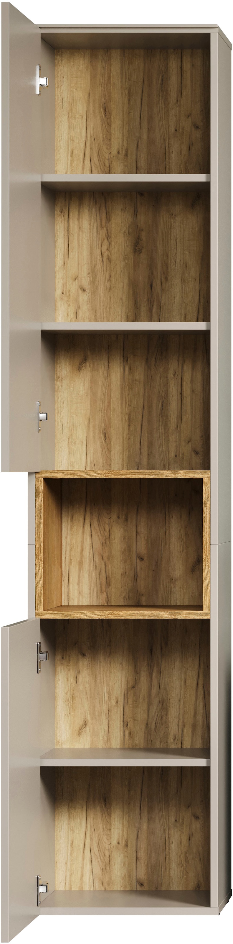 welltime Hochschrank »San Pedro«, (1 St.), Badezimmerschrank mit Soft-Close-Funktion - Maße (B/T/H) 40/31/186 cm
