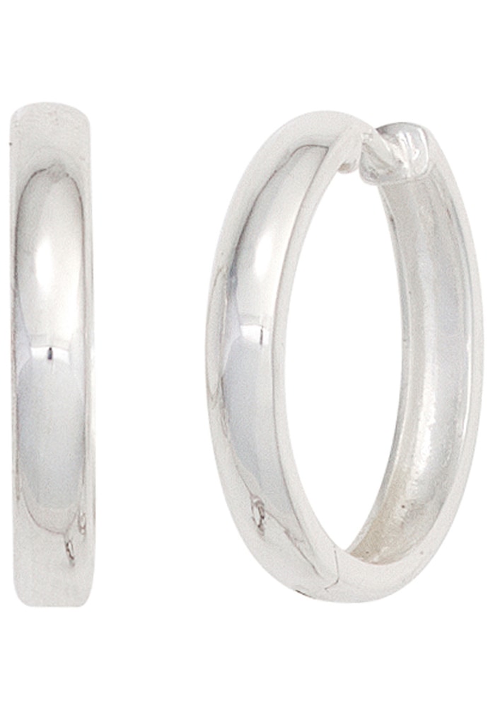 Paar Creolen JOBO, silber (silber 925), Ohrringe, Damen, 18,7mm, Silber 925 (Sterlingsilber), 925 Silber