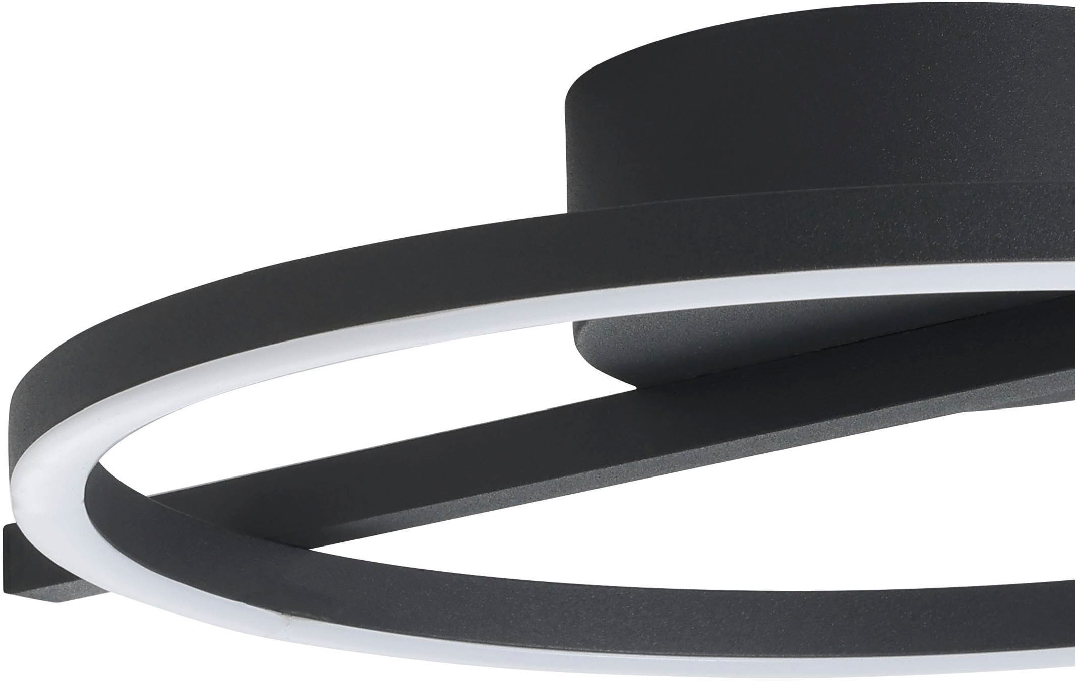 EGLO Deckenleuchte »Amandolo Deckenlampe RGB Backlight Fernbedienung inkl. geometrisch« LED-Modul 1 Stk. Kaltweiß | RGB Wand-/Deckenleuchte - L40 x B30 x H6,5 cm - schwarz - 17W inkl.