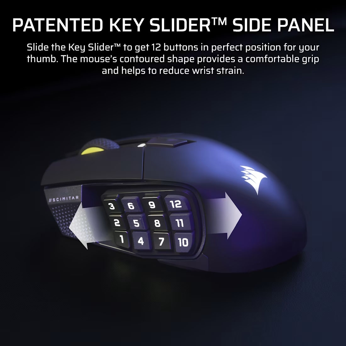 Corsair Gaming-Maus »Scimitar Elite Wireless SE MMO« RF kabellos + Bluetooth | USB