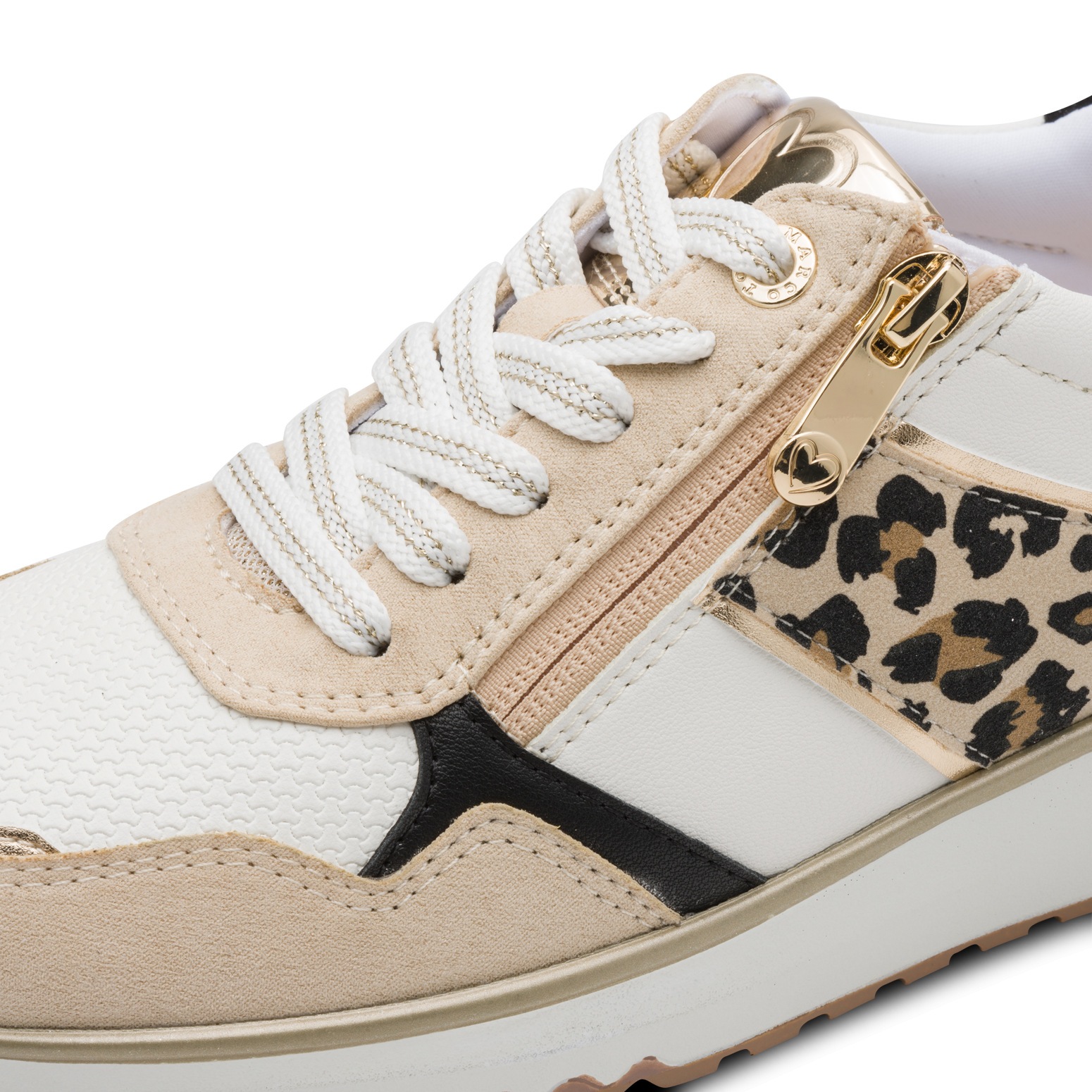 MARCO TOZZI Keilsneaker  , Freizeitschuh, Halbschuh, Schnürer, praktischer Außenreißverschluss