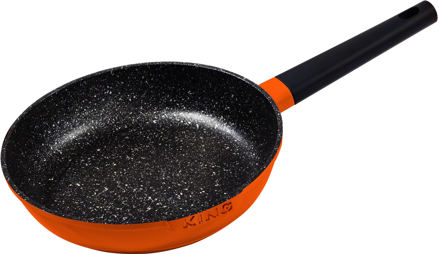 KING Topf-Set »Shine Orange«, Aluminiumguss, (Set, 9 tlg., je 1 Kochtopf mit Deckel 18 /20/24 cm, je 1 Bratpfanne 20/24/28 cm), Induktion