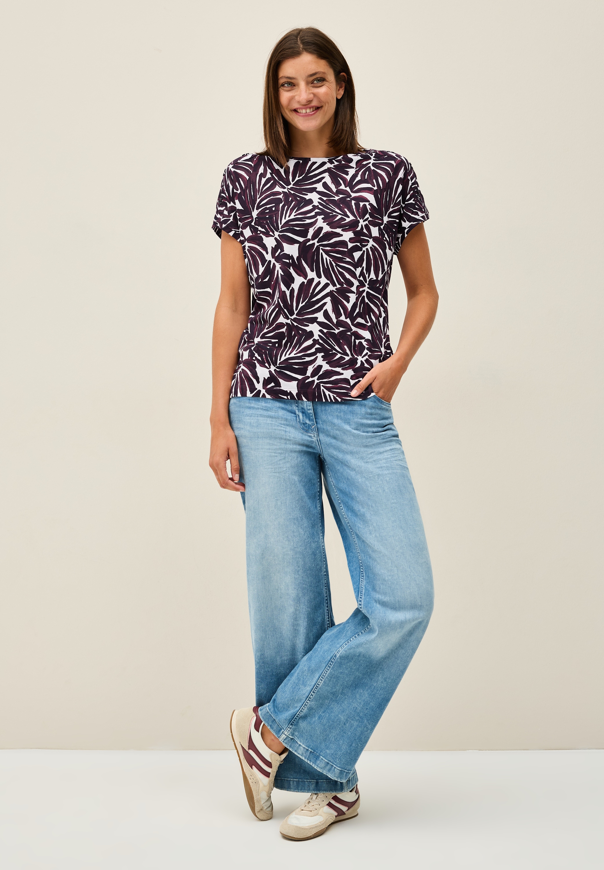 Cecil Print-Shirt, mit U-Boot-Ausschnitt