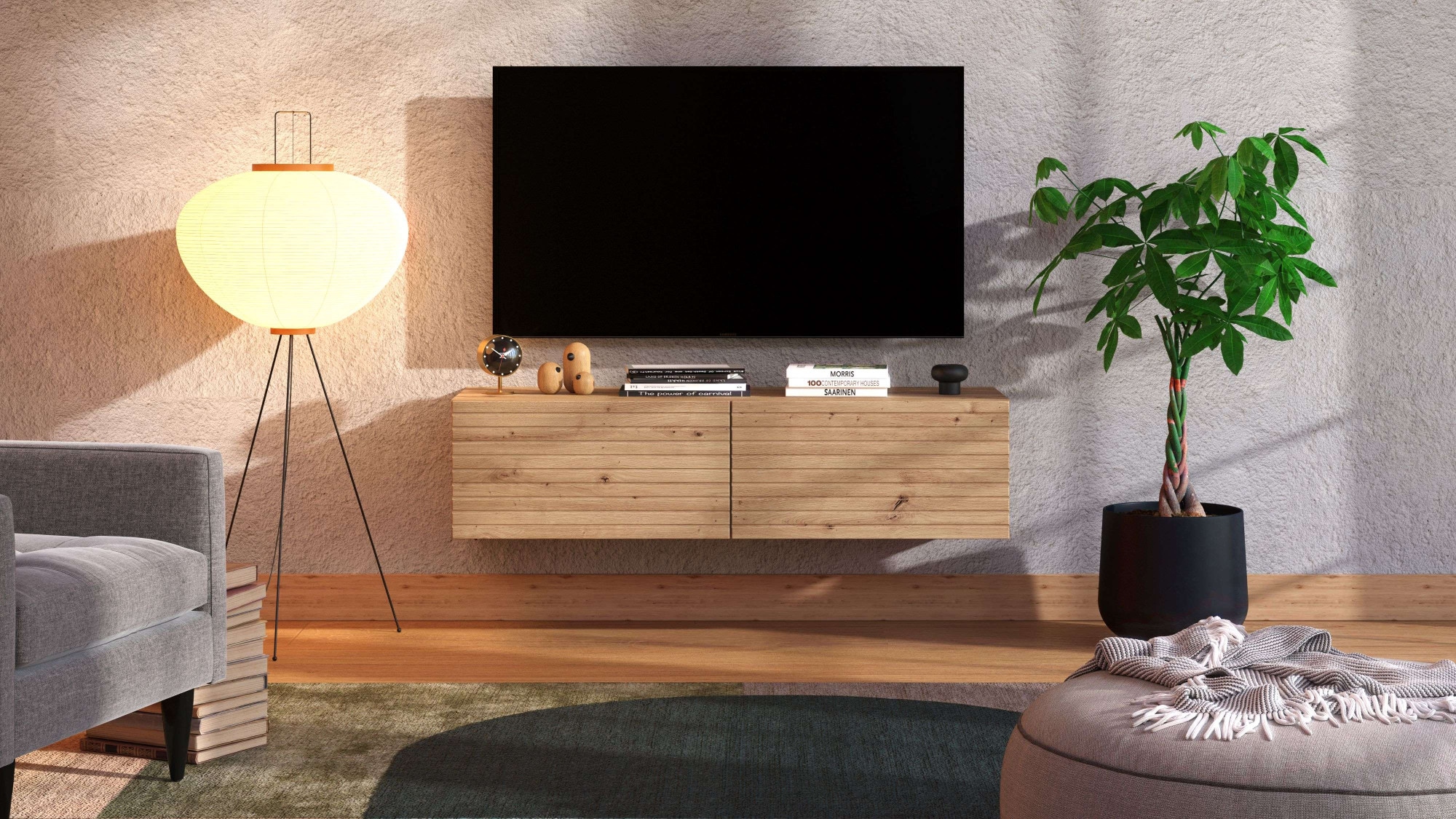 INOSIGN TV-Board »Royan, TV-Bank, TV-Schrank, Wandmontage«, in verschiedenen Breiten 128/154/192 cm, Push-to-Open, FSC®