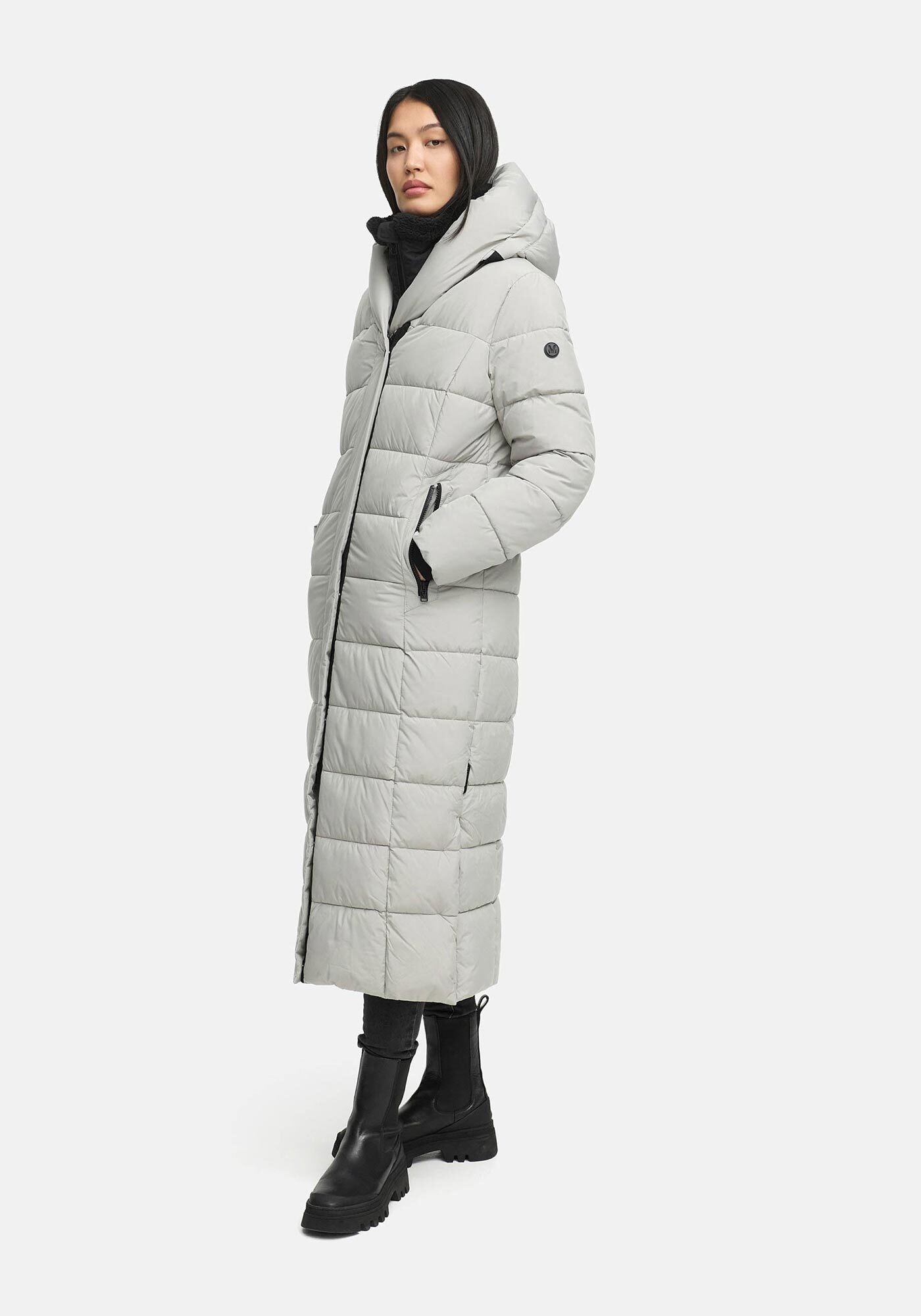 Marikoo Winterjacke »Pakoraa«, extra langer Winter Mantel mit abnehmbaren Innenteil