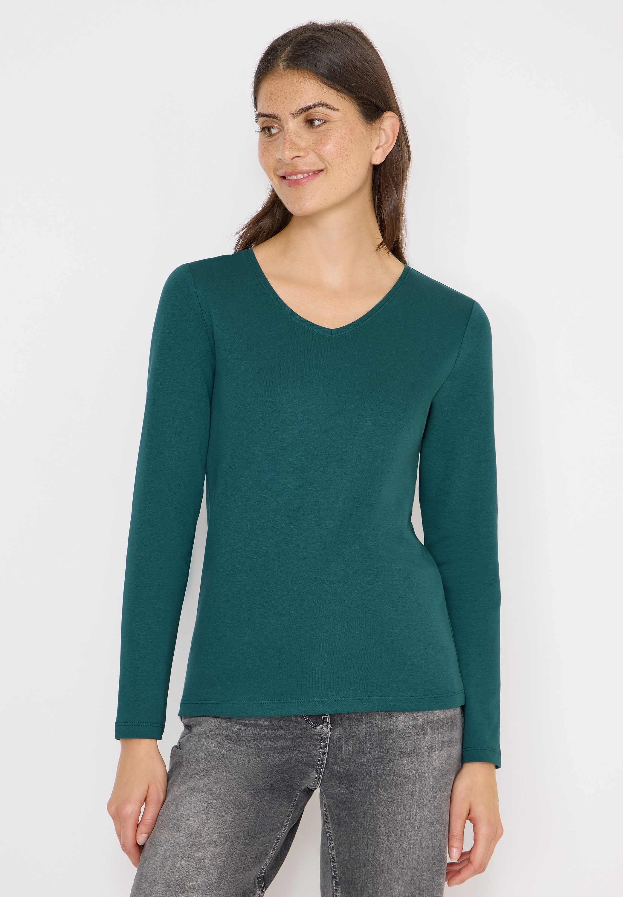 Cecil Langarmshirt aus reiner Baumwolle