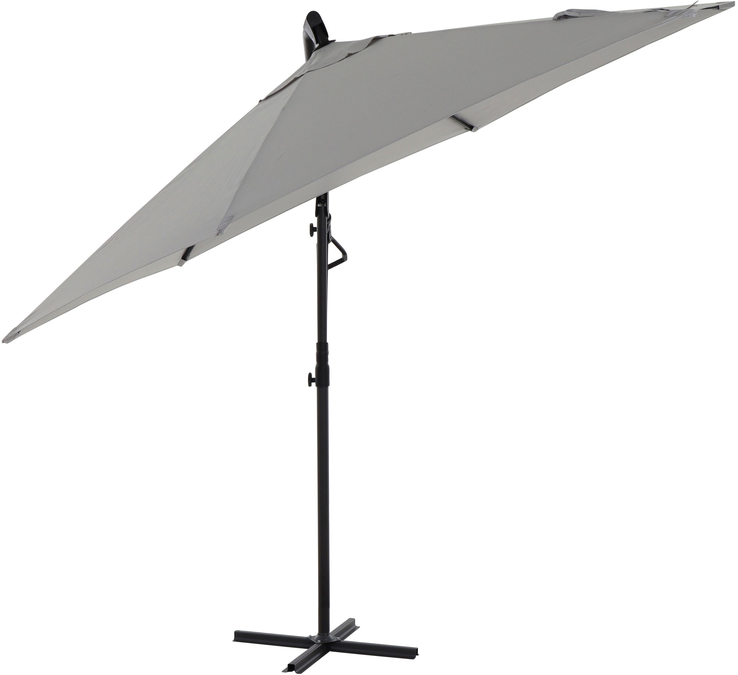 Siena Garden Ampelschirm »Leo N+«, (Set), Ø3m, inkl. 2 Beschwerungsplatten und Schutzhülle