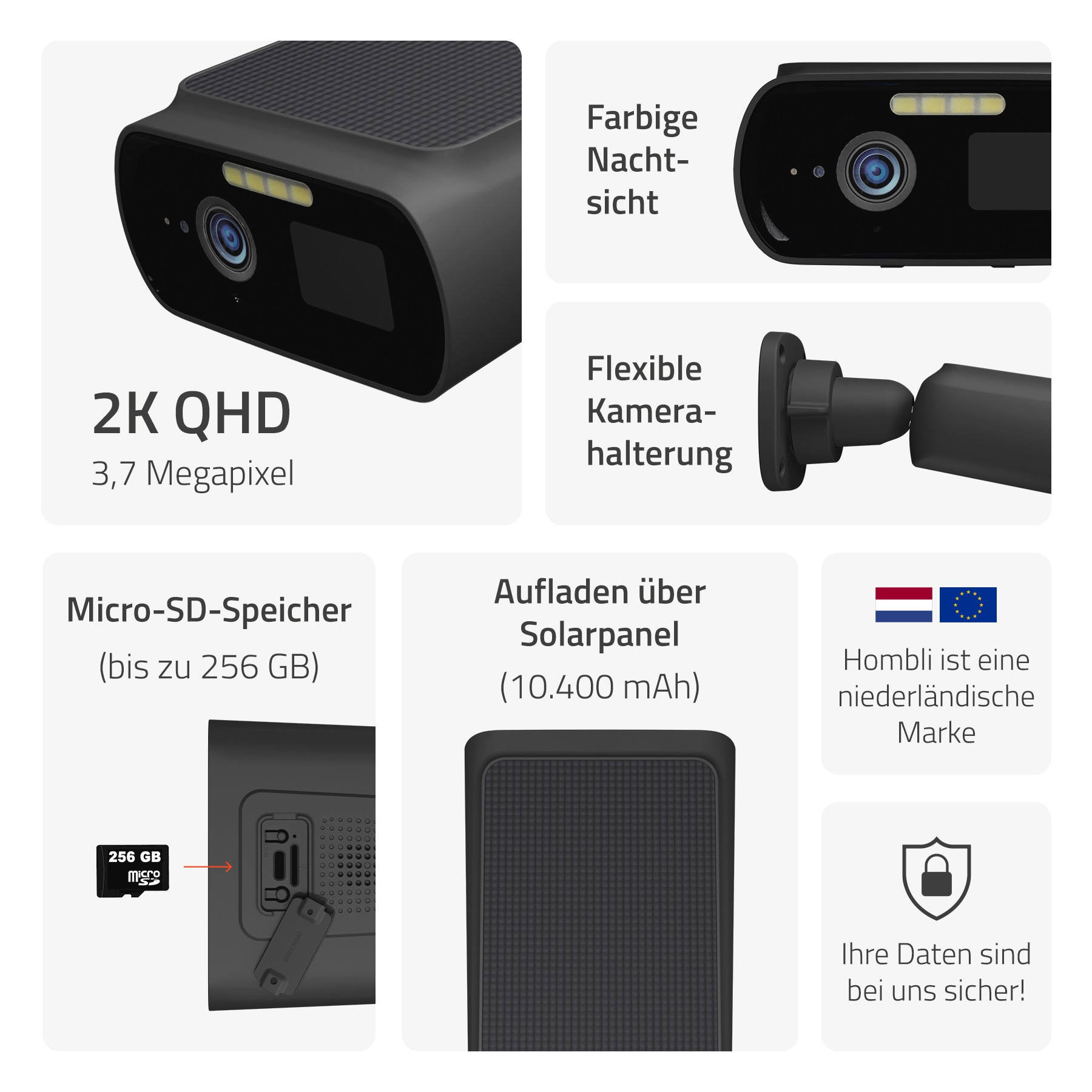 Hombli Überwachungskamera »Smart Solar Cam«, Außenbereich