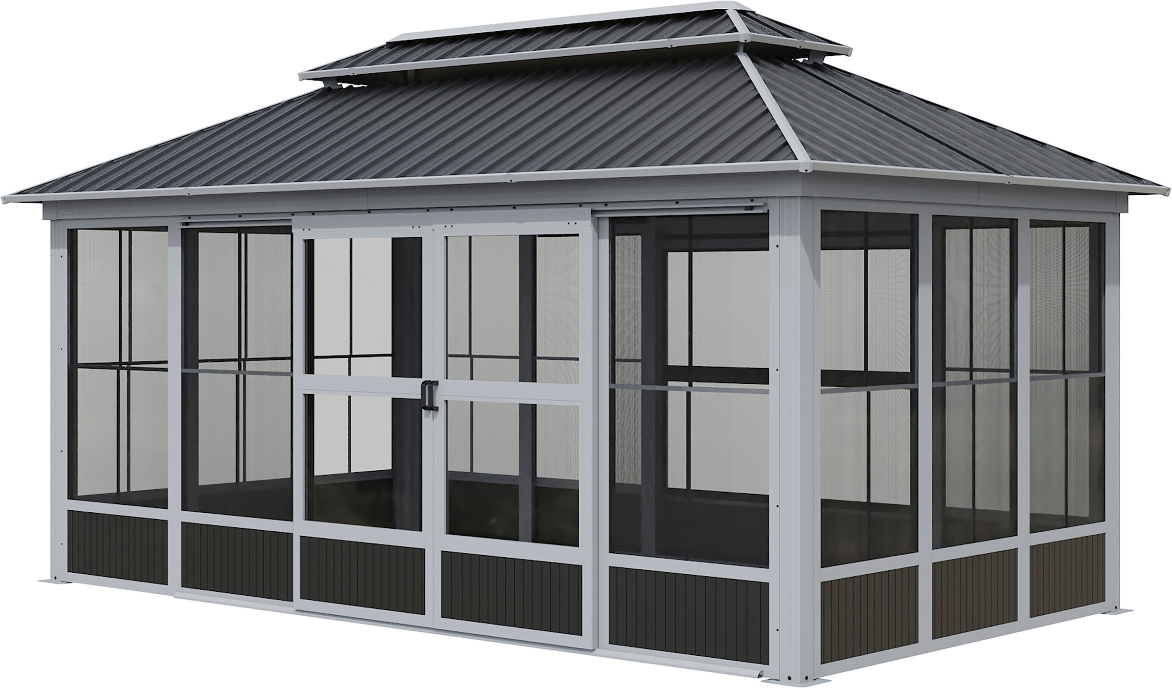 Pavillon SOJAGgrau, schwarz, Garten, Pavillons, "Olan 1017 Grau -Schwarz", 310x529,5x291cm