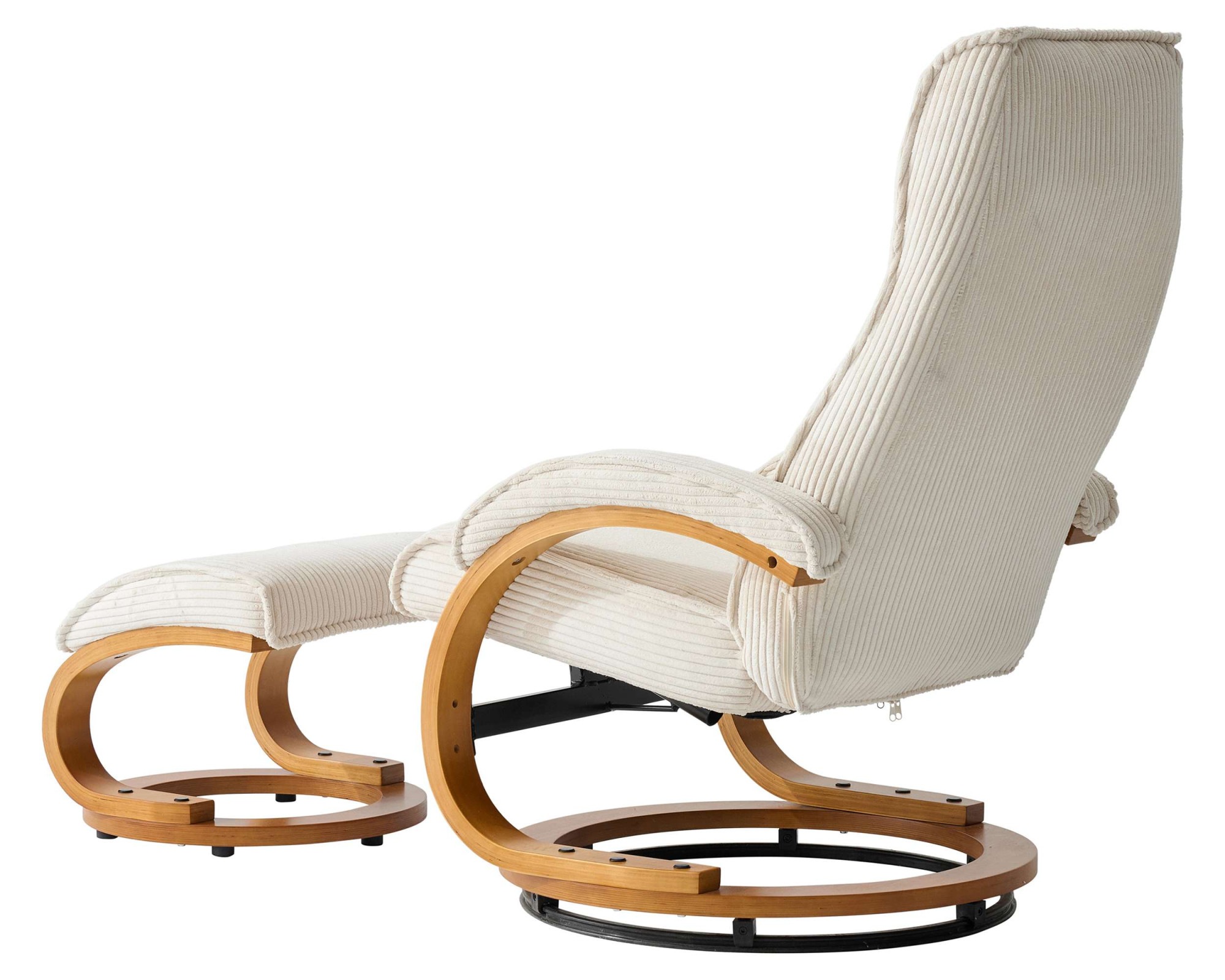 Home affaire Relaxsessel »Paris, mit Hocker - OTTO. Verlässliche Qualität.« bestehend aus Sessel und Hocker,  manuelle Relaxfunktion mit Drehfunktion, neu: Cord-Bezug