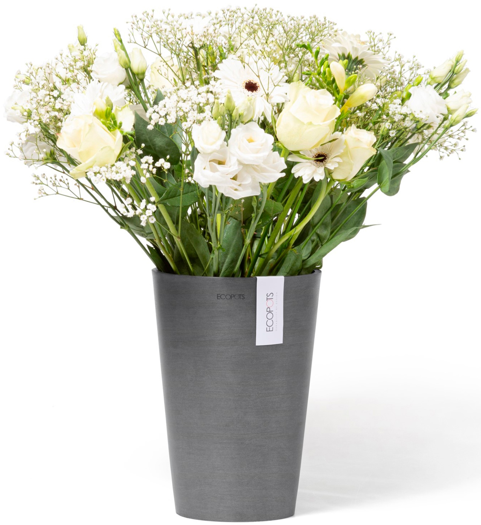 ECOPOTS Blumentopf »Pisa 14 Grau«, für den Innenbereich