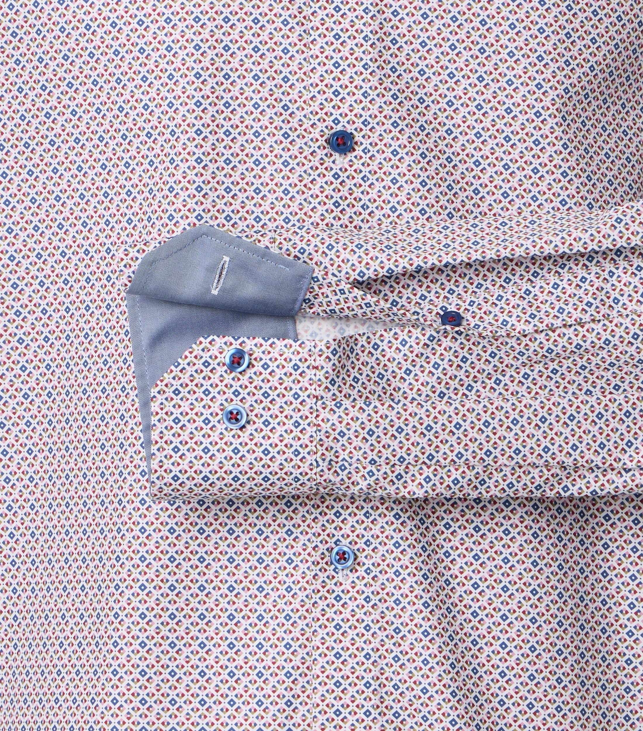 VENTI Businesshemd Print Men's Shirt Beige 43 5