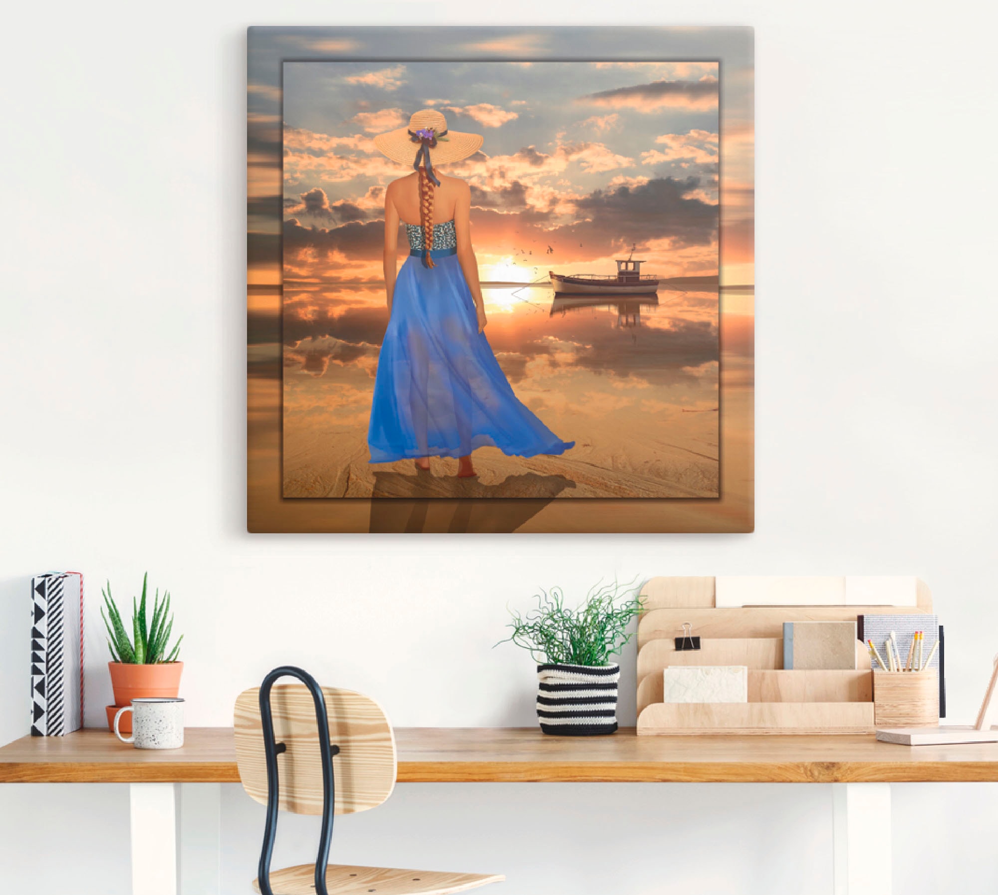 Artland Wandbild »Sommergefühle«, Frau, (1 St.), als Leinwandbild, Wandaufkleber oder Poster in versch. Größen