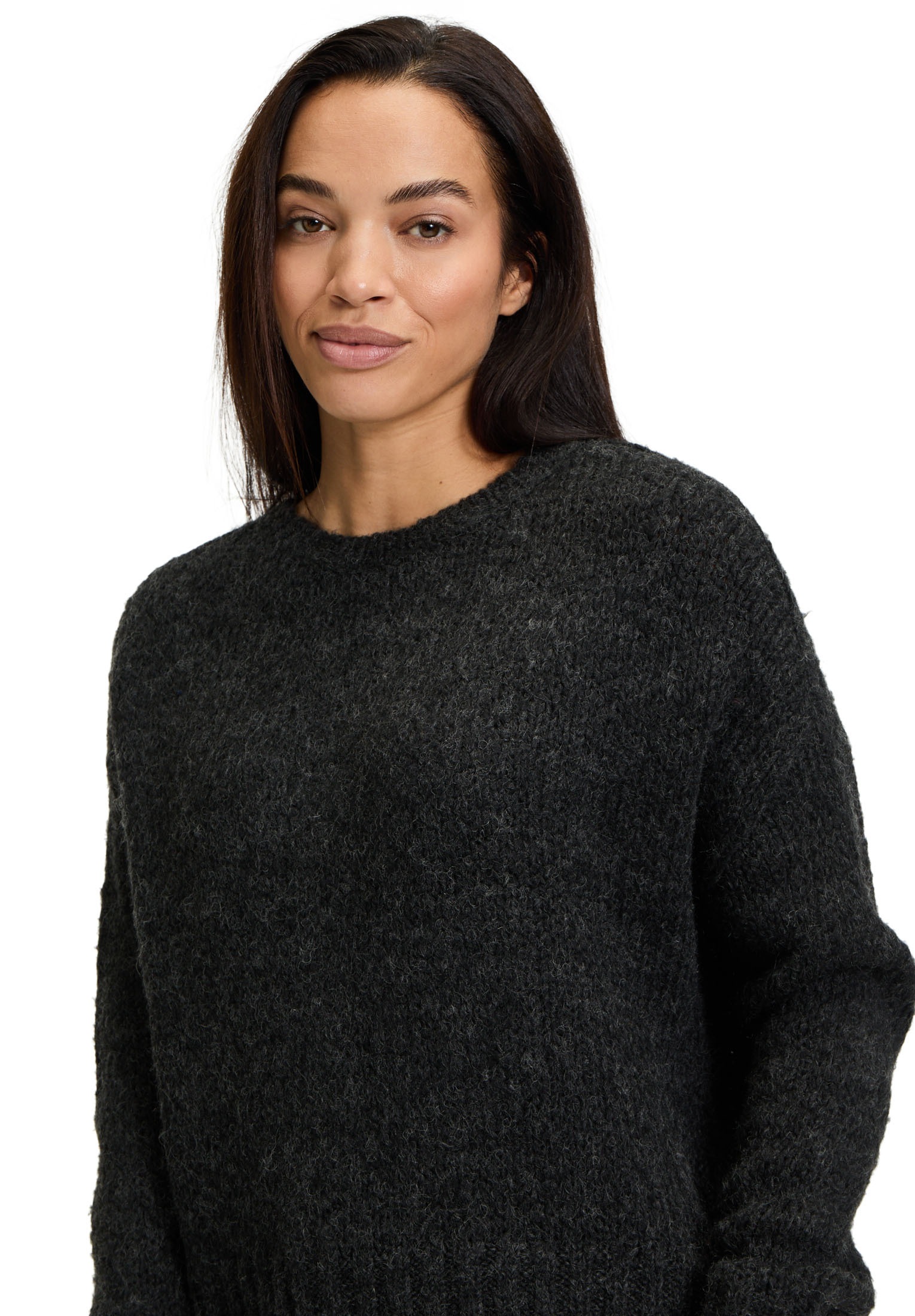 Cartoon Strickpullover »Cartoon Basic-Pullover mit Rundhalsausschnitt«, (1 tlg.), Rippbündchen