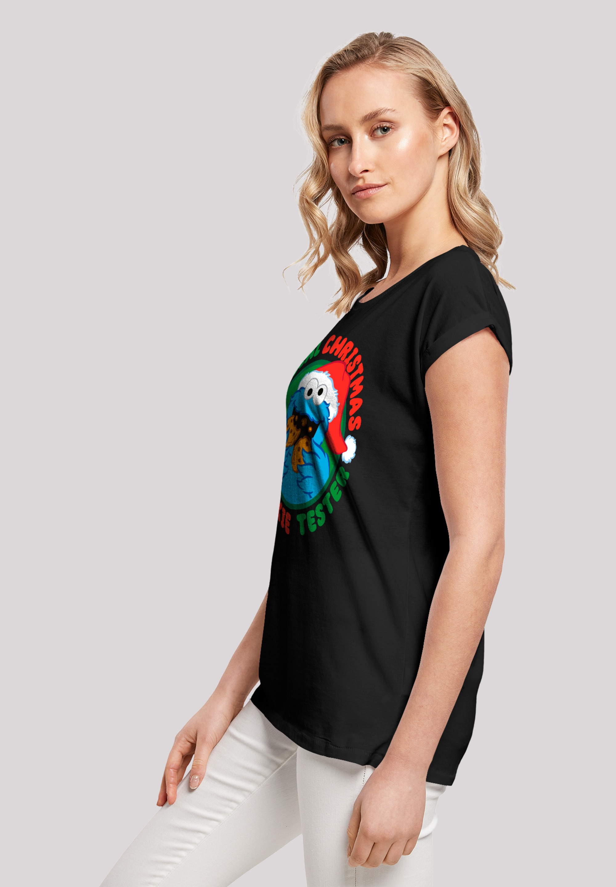 F4NT4STIC T-Shirt »Sesamstrasse Weihnachten Keks Tester«, Premium Qualität