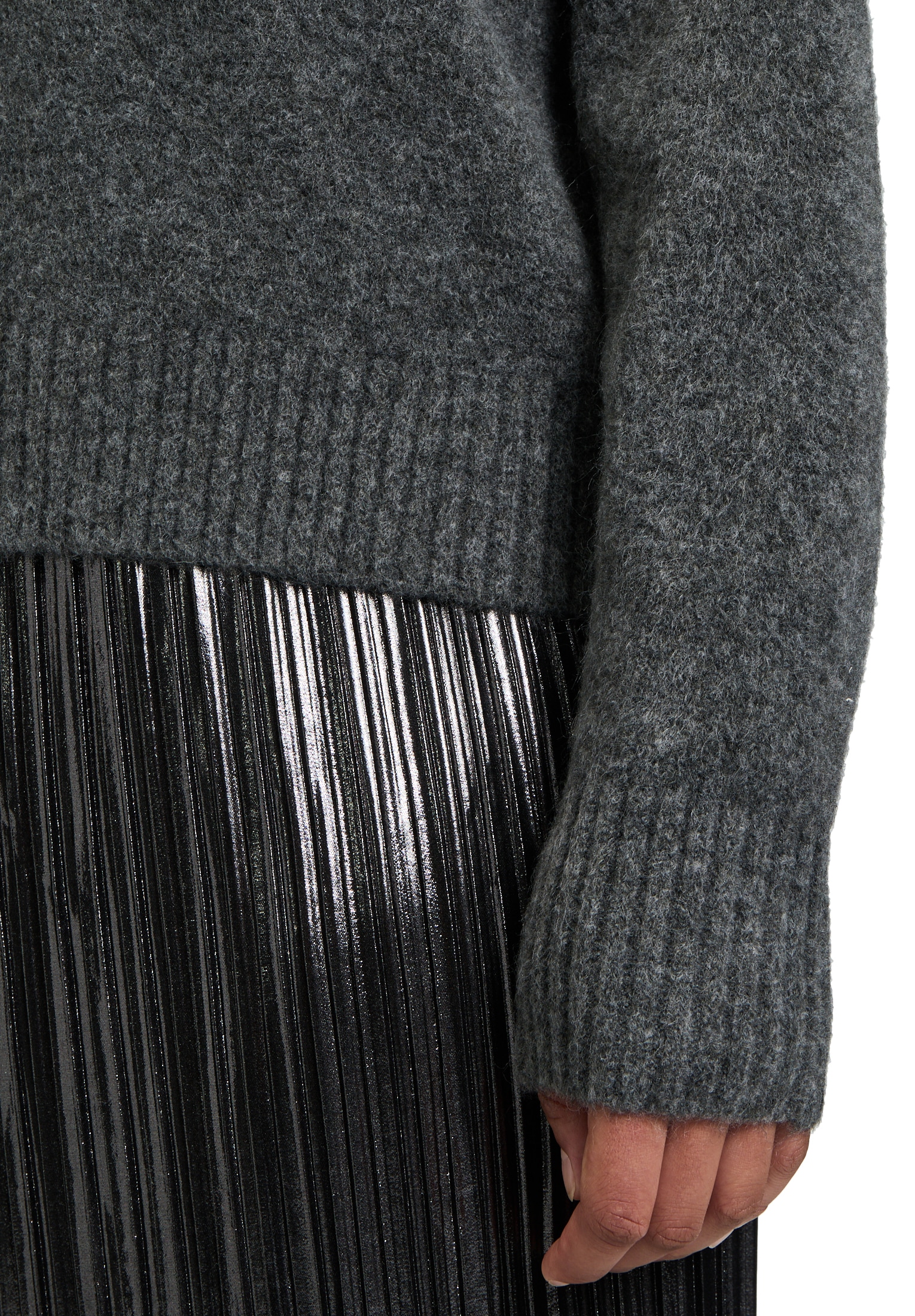 Cartoon Strickpullover »Cartoon Damen Strickpullover mit Stehkragen«, (1 tlg.), Rippbündchen