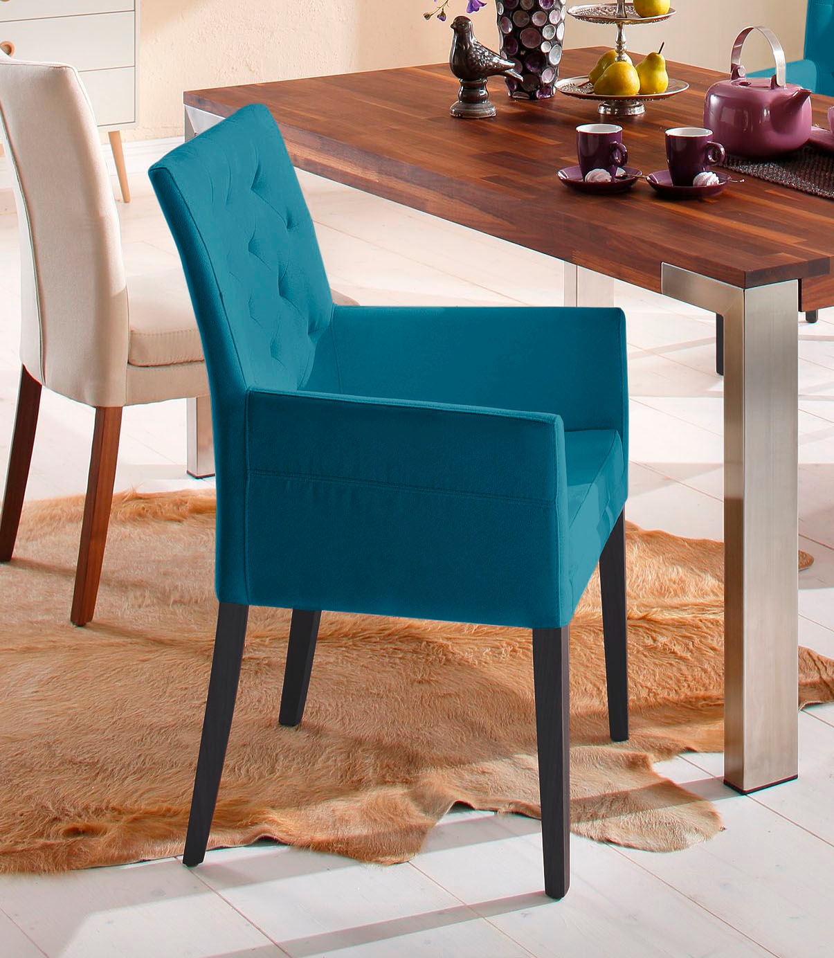 Home affaire Armlehnstuhl "Colorado" () 1 Stk.Beine aus massiver Buche, wen günstig online kaufen