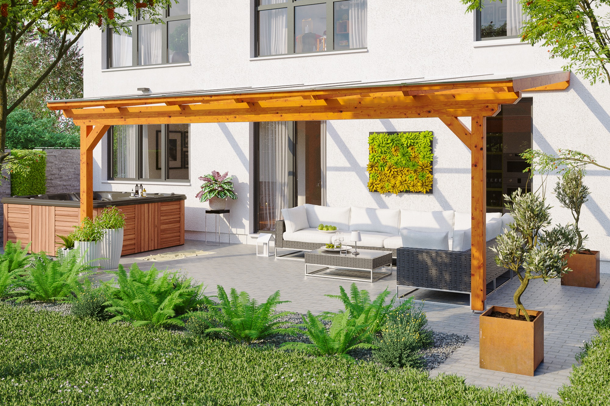 Skanholz Terrassendach »Ancona« Leimholz