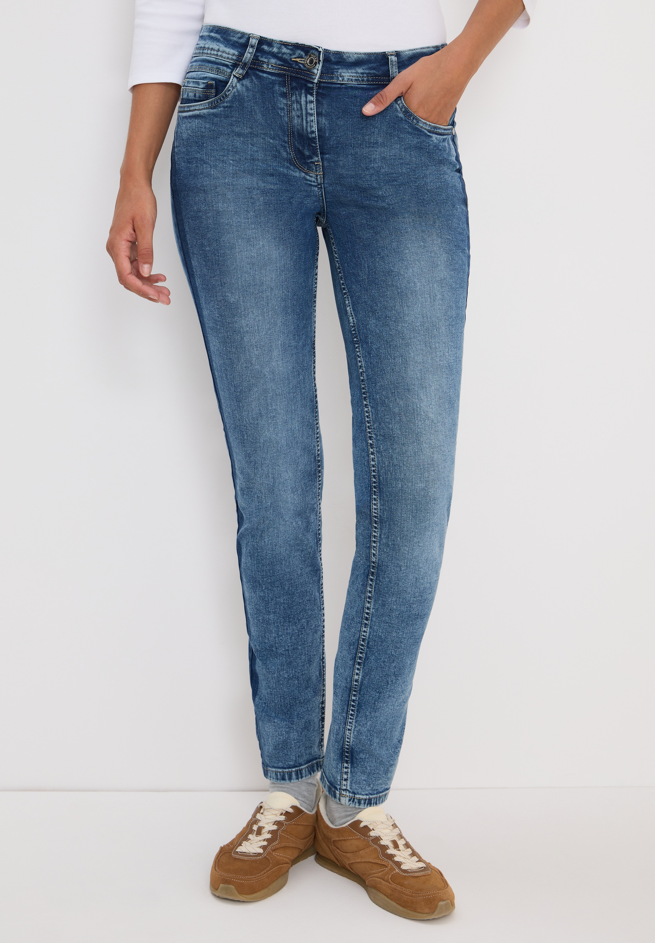 Cecil Comfort-fit-Jeans, aus Baumwolle mit Stretchanteil