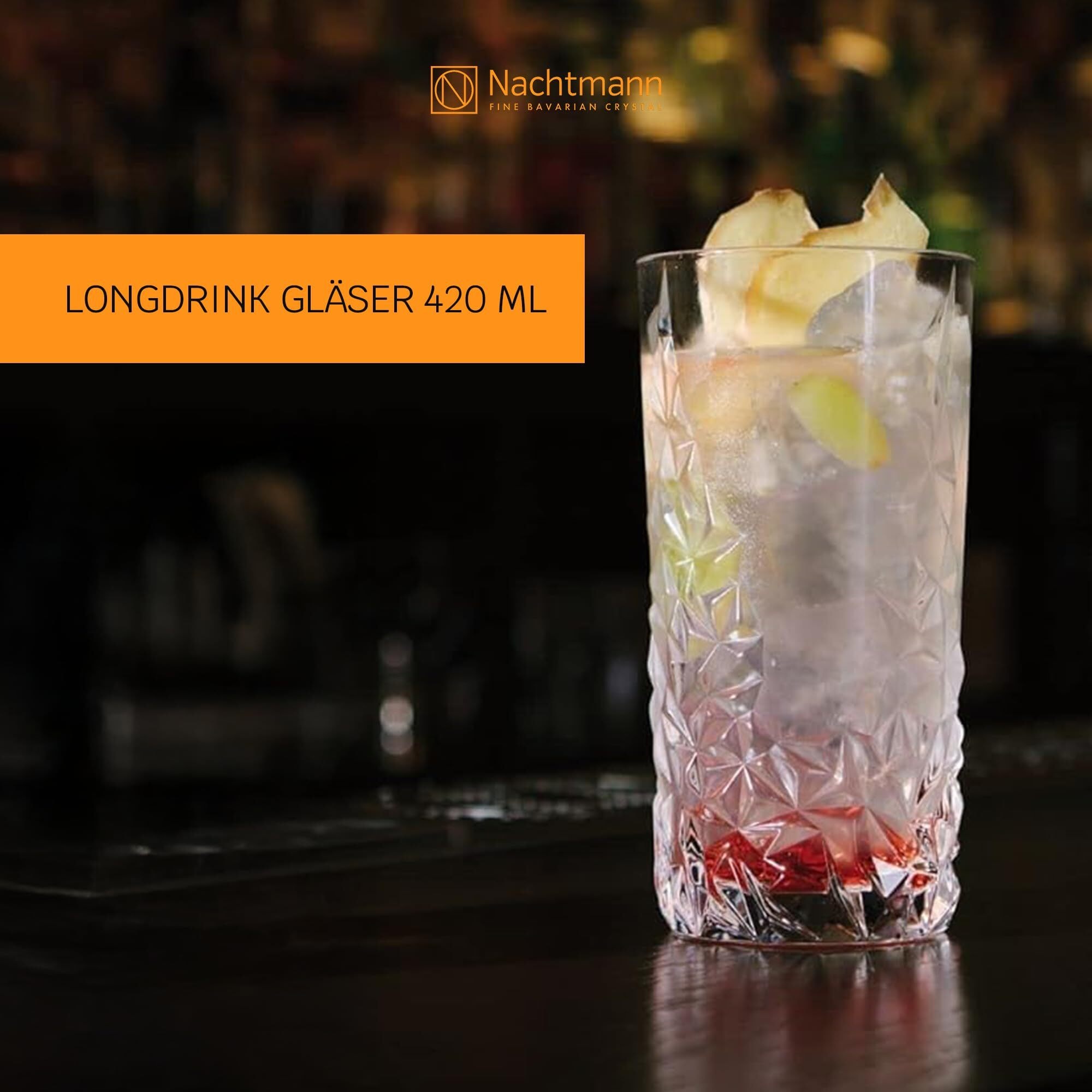Nachtmann Longdrinkglas »Longdrinkgläser Sculpture 420 ml 4er Set transparent«