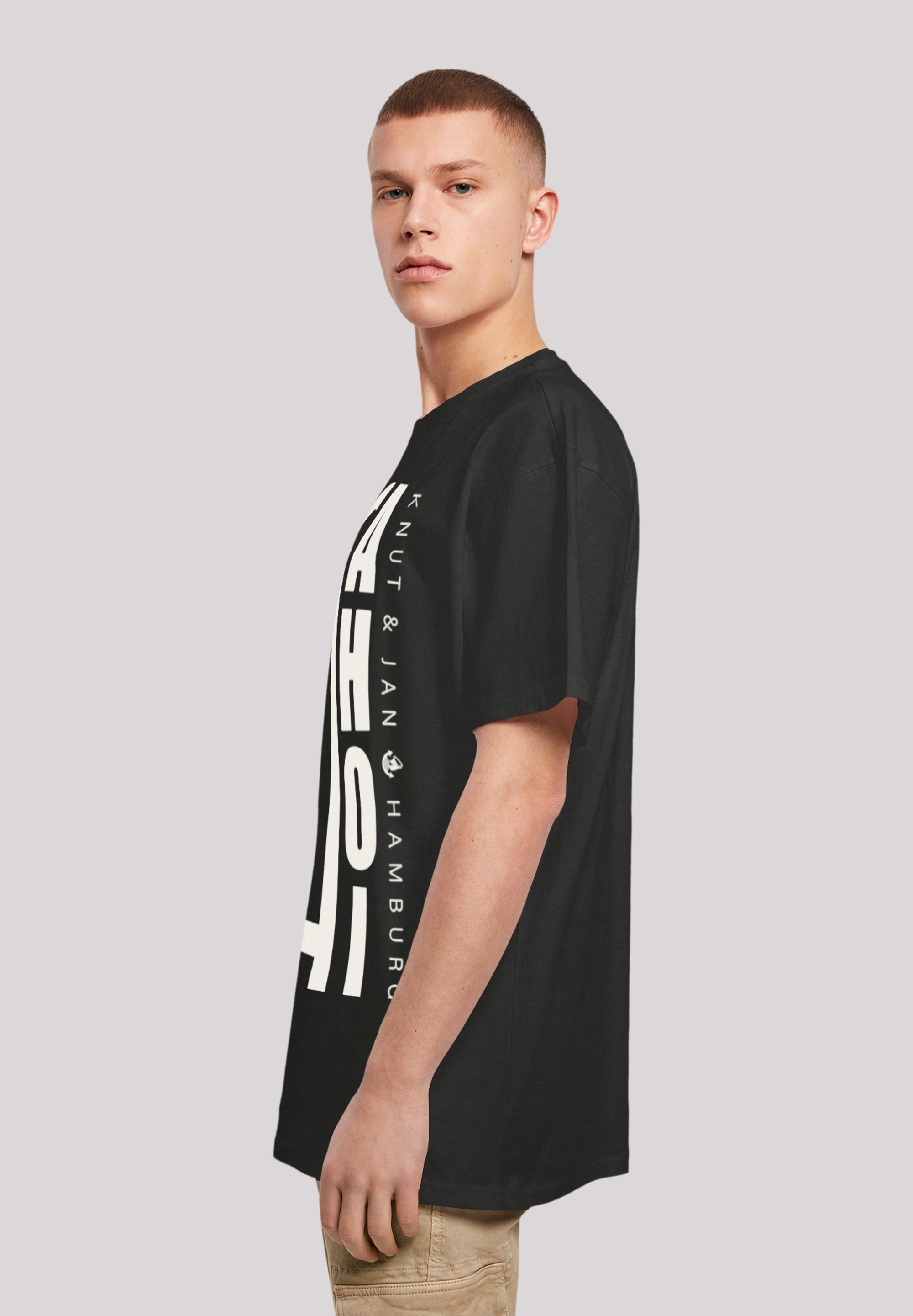 F4NT4STIC T-Shirt »Ahoi Anker Knut & Jan Hamburg«, Print