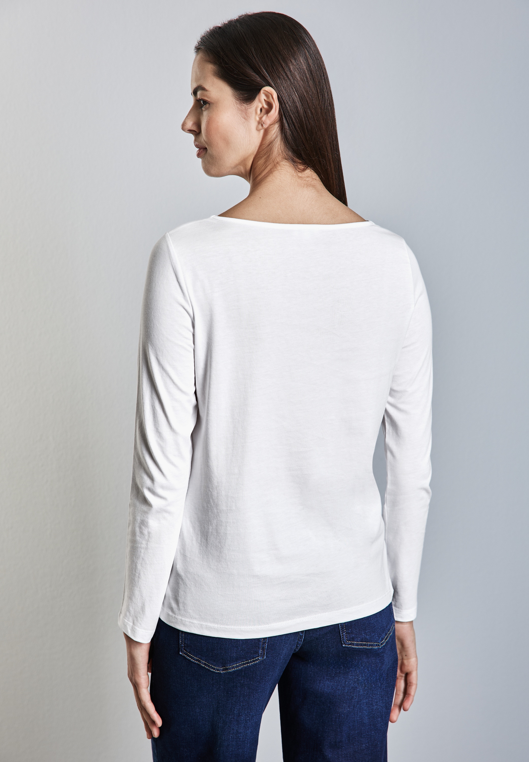 STREET ONE Langarmshirt, aus reiner Baumwolle