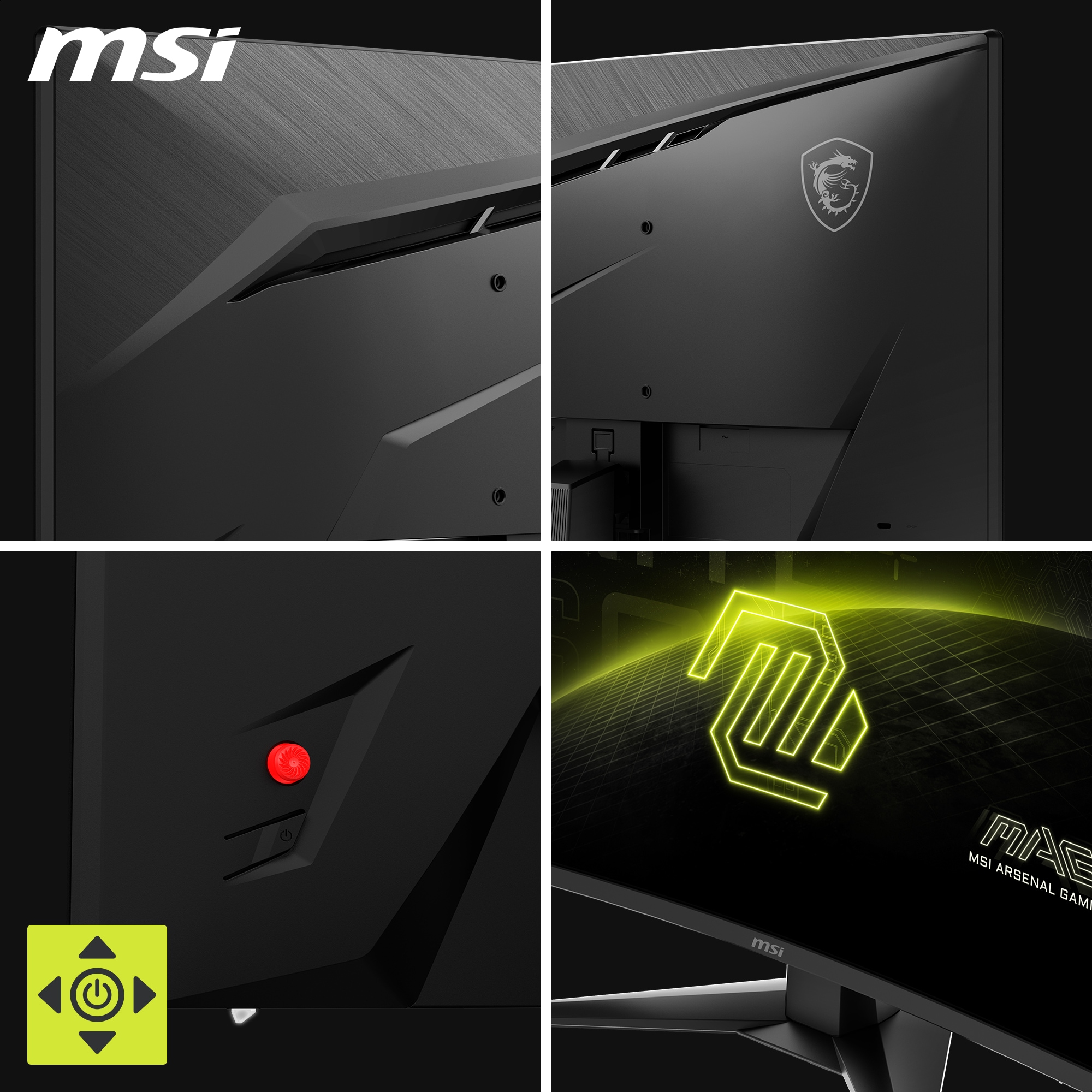 MSI Gaming-Monitor »MAG 242C«, 59,9 cm/24 Zoll, 1920 x 1080 px, Full HD, 1 ms Reaktionszeit, 180 Hz, neigbar