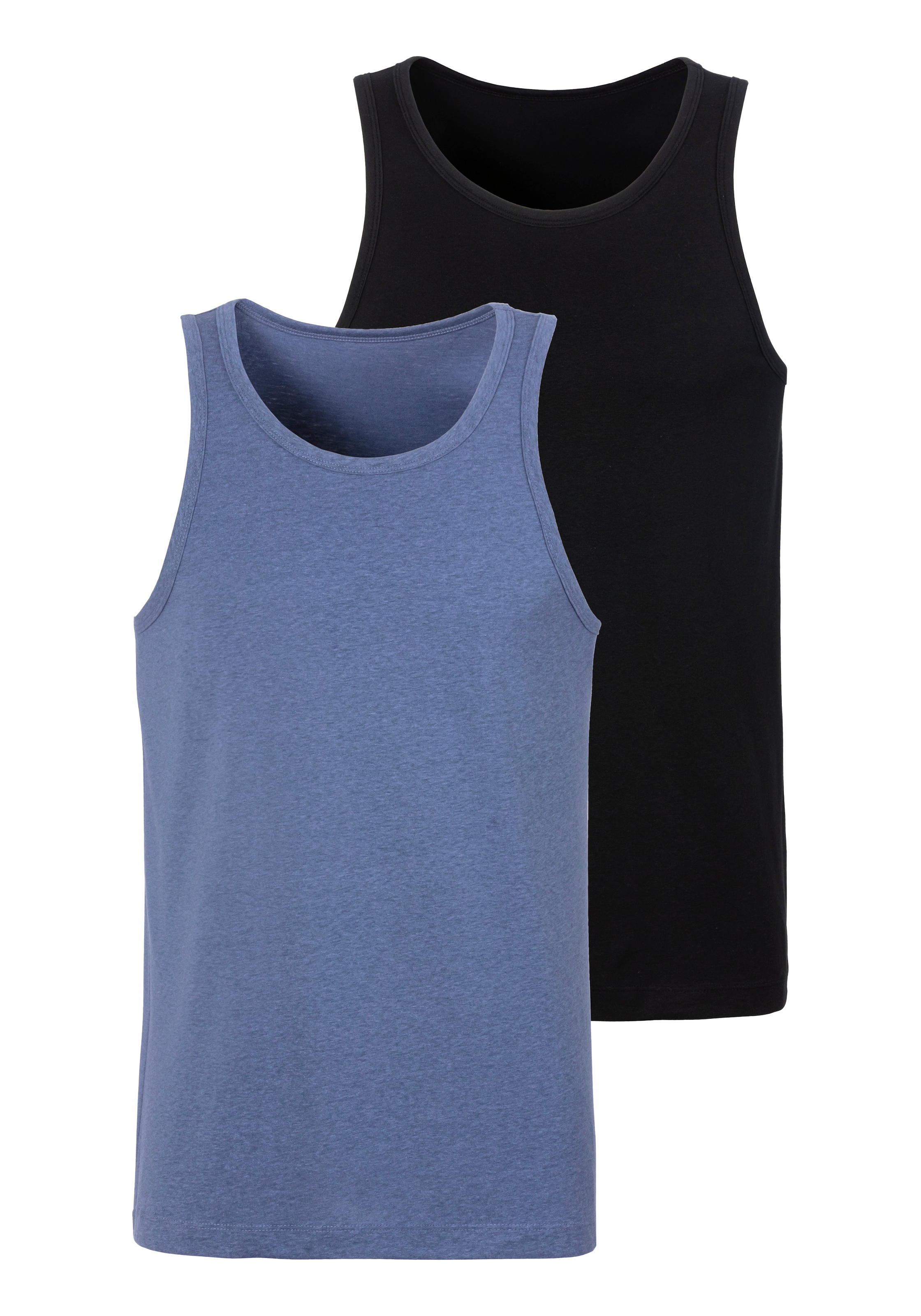 John Devin Tanktop Packung, 2 Stk. tlg. in schöner Melange-Optik günstig online kaufen