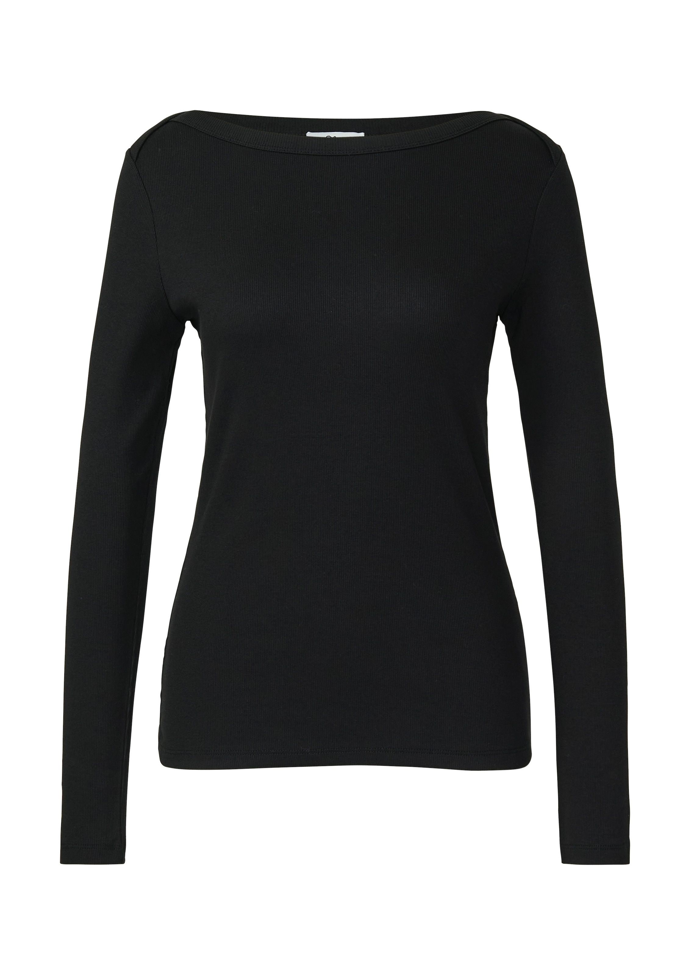 s.Oliver Langarmshirt gerippt, mit U-Boot-Ausschnitt günstig online kaufen