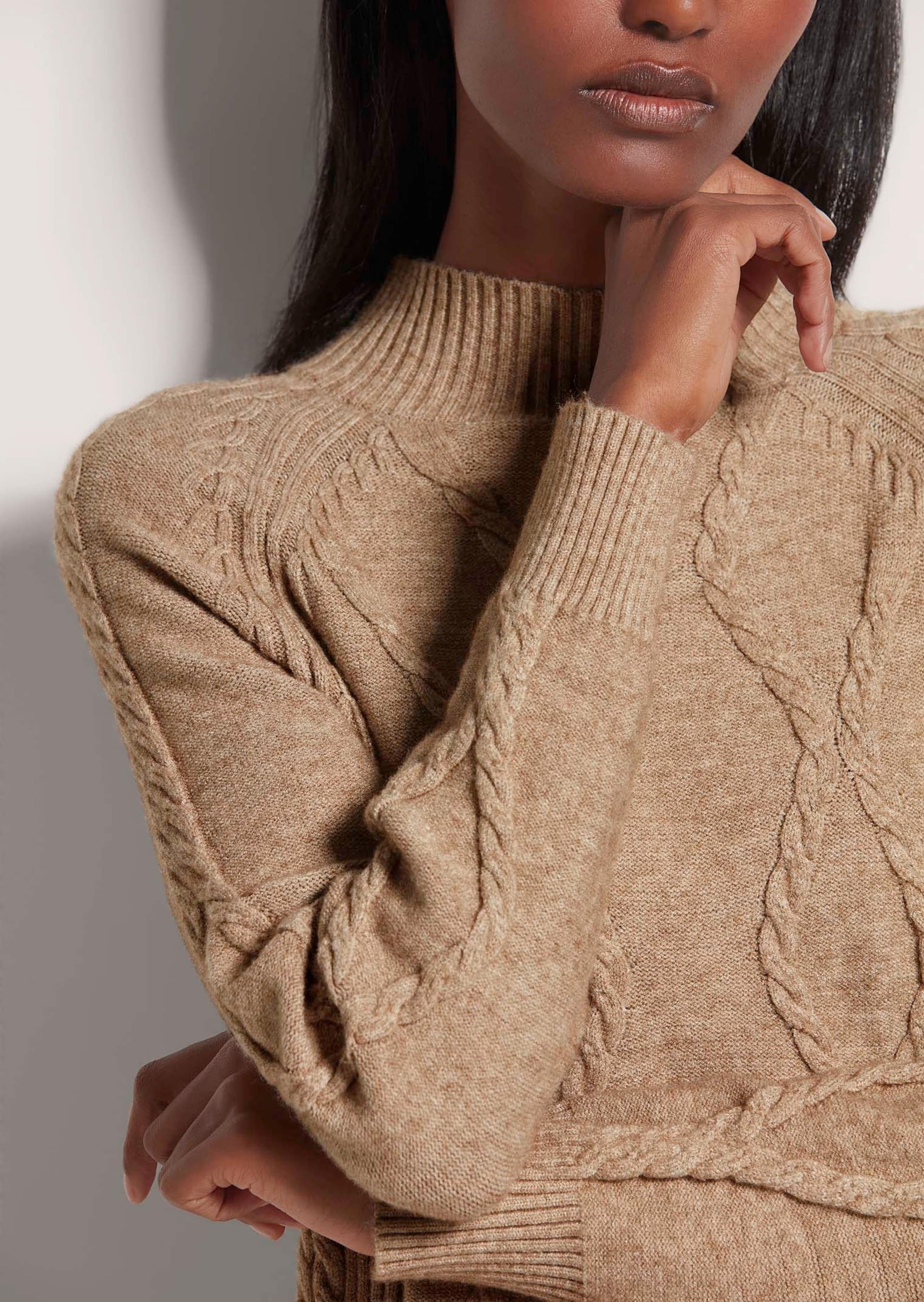 MADELEINE Strickkleid »Strickkleid Strickkleid mit Zopfmuster«
