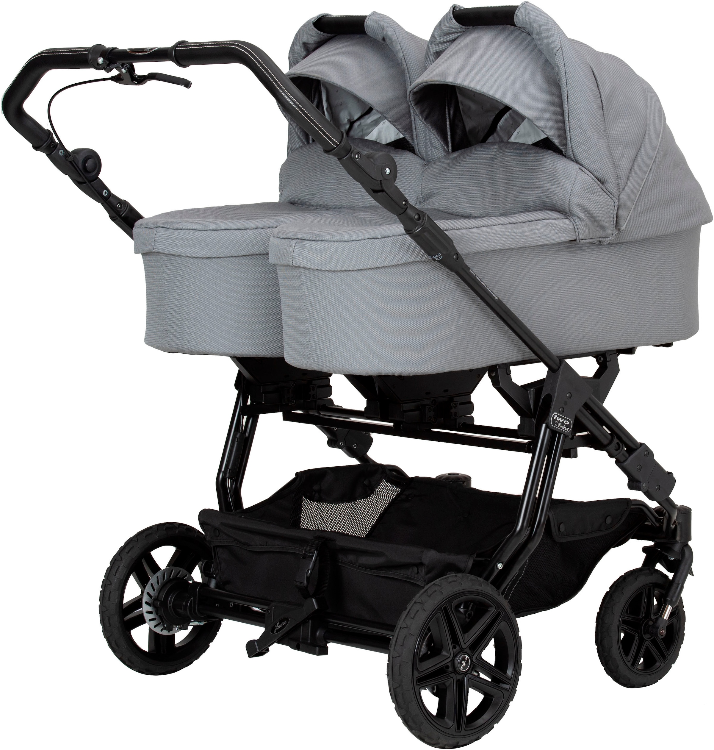 Hartan Zwillingswagen »Two Select Outdoor«, inkluisve Handbremse; Luftkammerräder; Made in Germany