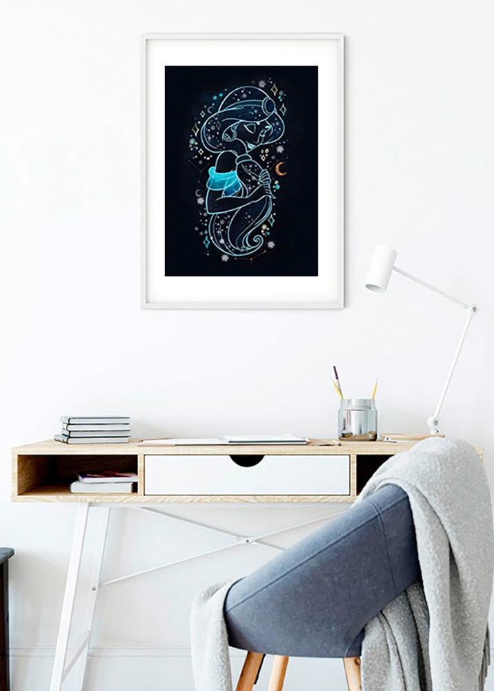 Komar Bild »Jasmin Stars«, Disney, (1 St.), Wandbild zur Dekoration im Kinderzimmer - ohne Rahmen