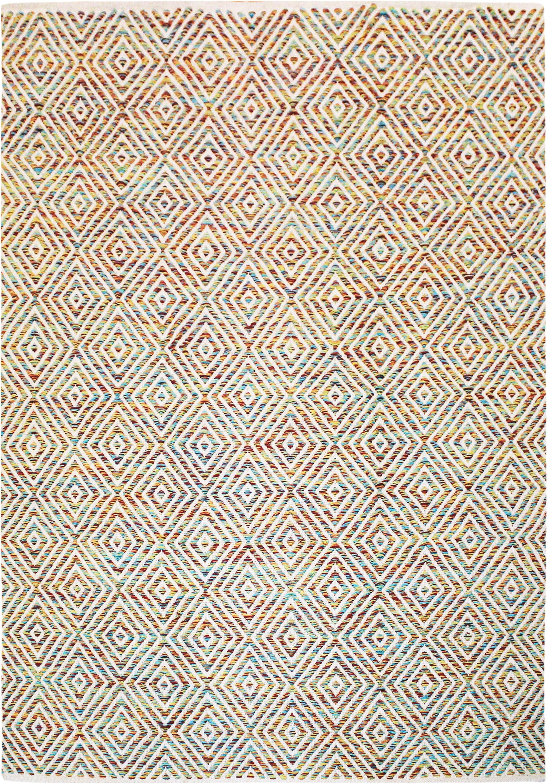 calo-deluxe Teppich "Luba 333" rechteckig 7 mm Höhe reine Baumwolle, Wohnzi günstig online kaufen