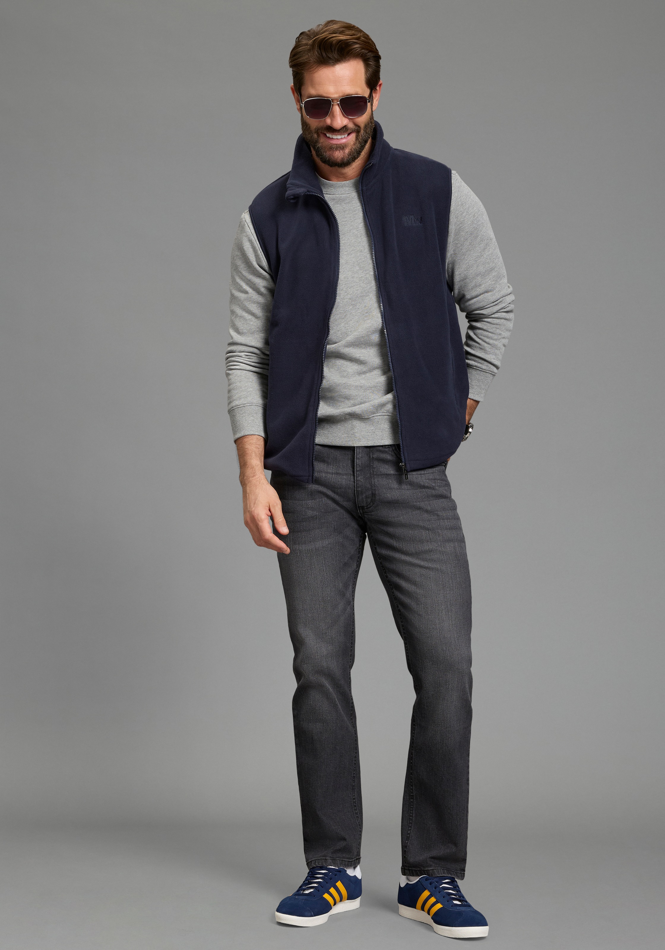 Man's World Herren Marine Fleeceweste Gr. 5XL 3
