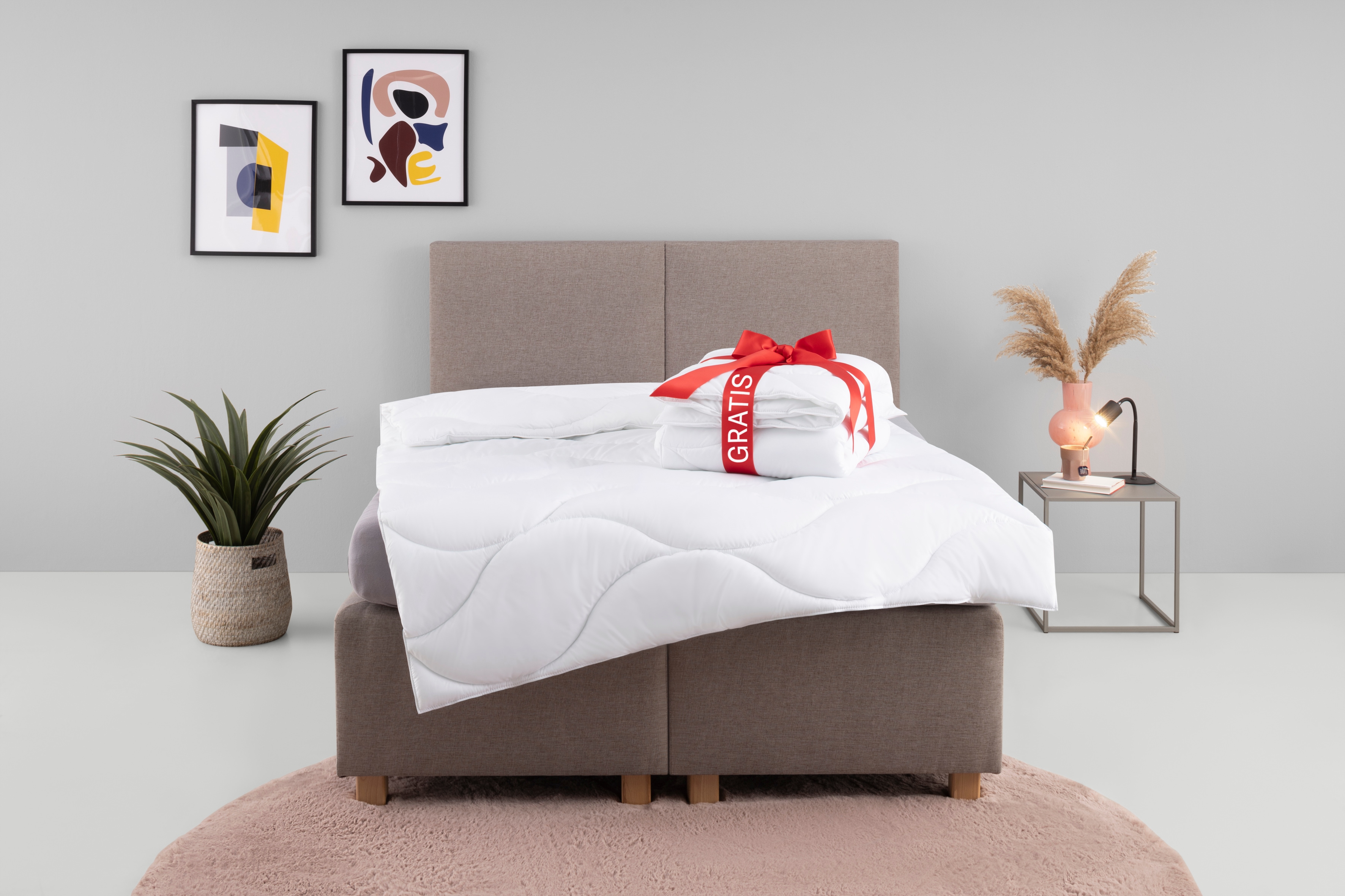 OTTO home Microfaserbettdecke "Caelan, kaufe eine Decke - erhalte die Leichtbettdecke gratis dazu" normal Füllung 100% Polyester 1 Stk. tlg. Bettdecke 135x200 cm und 155x220 cm, Sommer, Winter