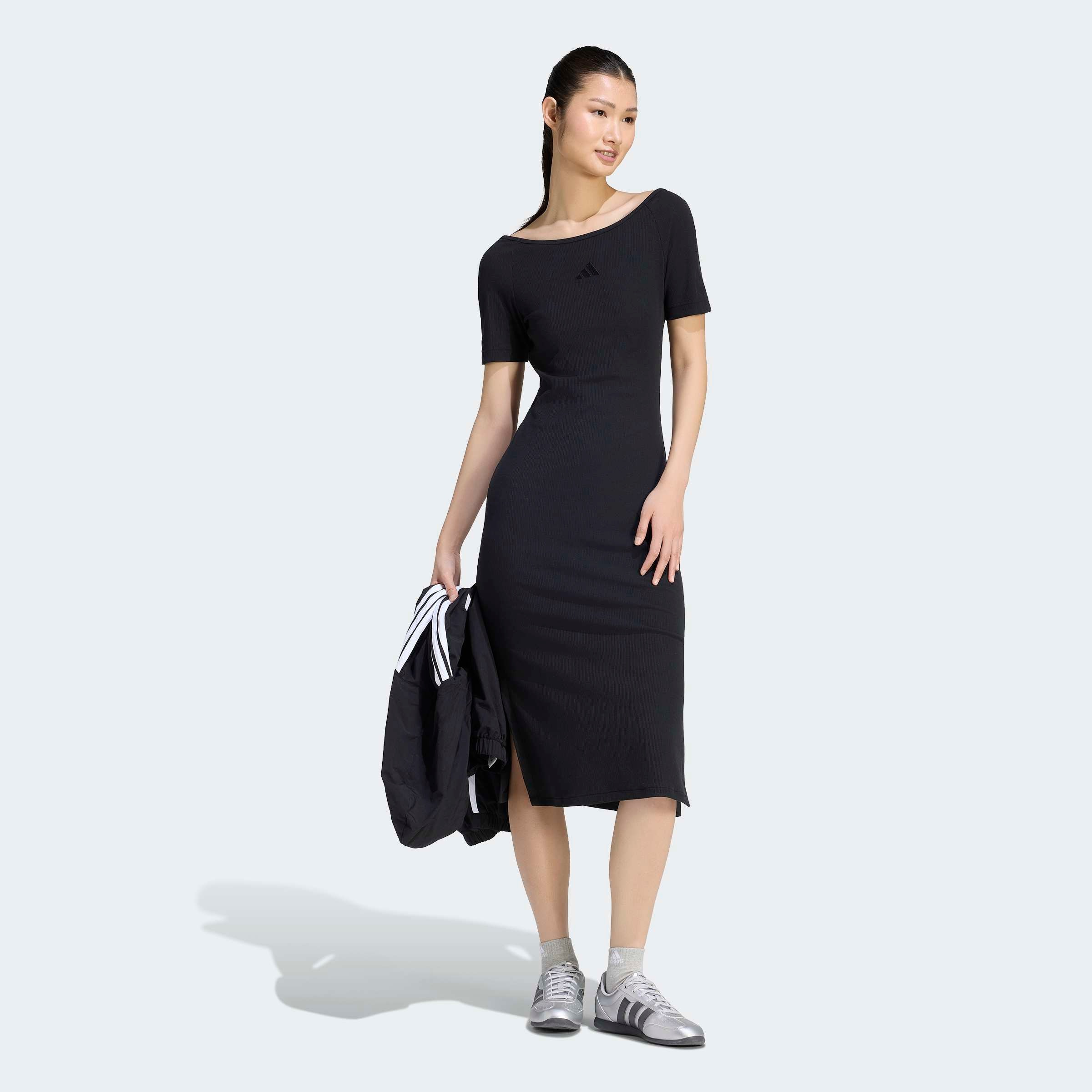 adidas Sportswear Shirtkleid »W AK SL RIB DRE« für Erwachsene geeignet, ohne Verschluss, aus Baumwolle
