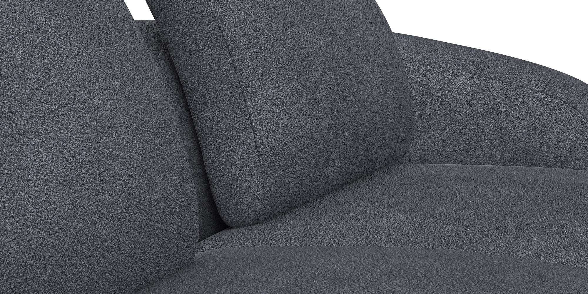 FLEXLUX Ecksofa »Torino, rund, L-Form, Sofa-Ecke mit Ottomane«, Modernes, organisches Sofa-Design, Kaltschaum, Wellenunterfederung