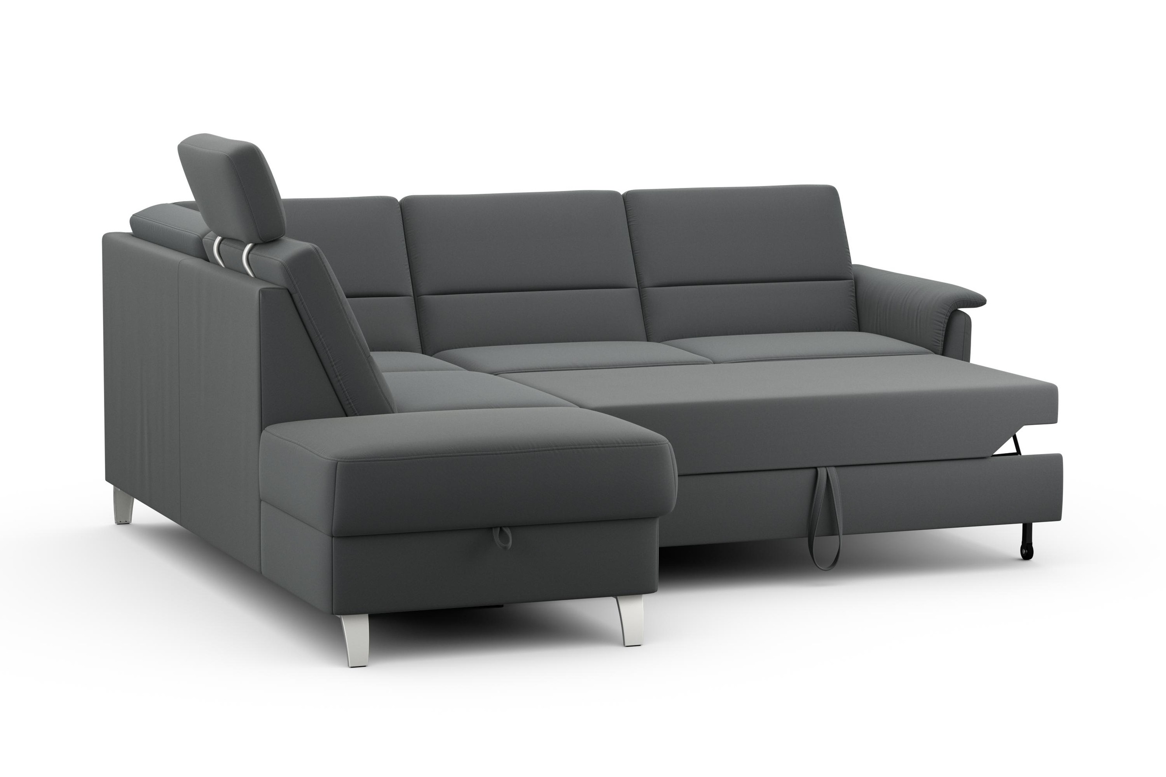 sit&more Ecksofa »Palmera L-Form«, Federkern, wahlweise mit Bettfunktion und mit/ohne Stauraum