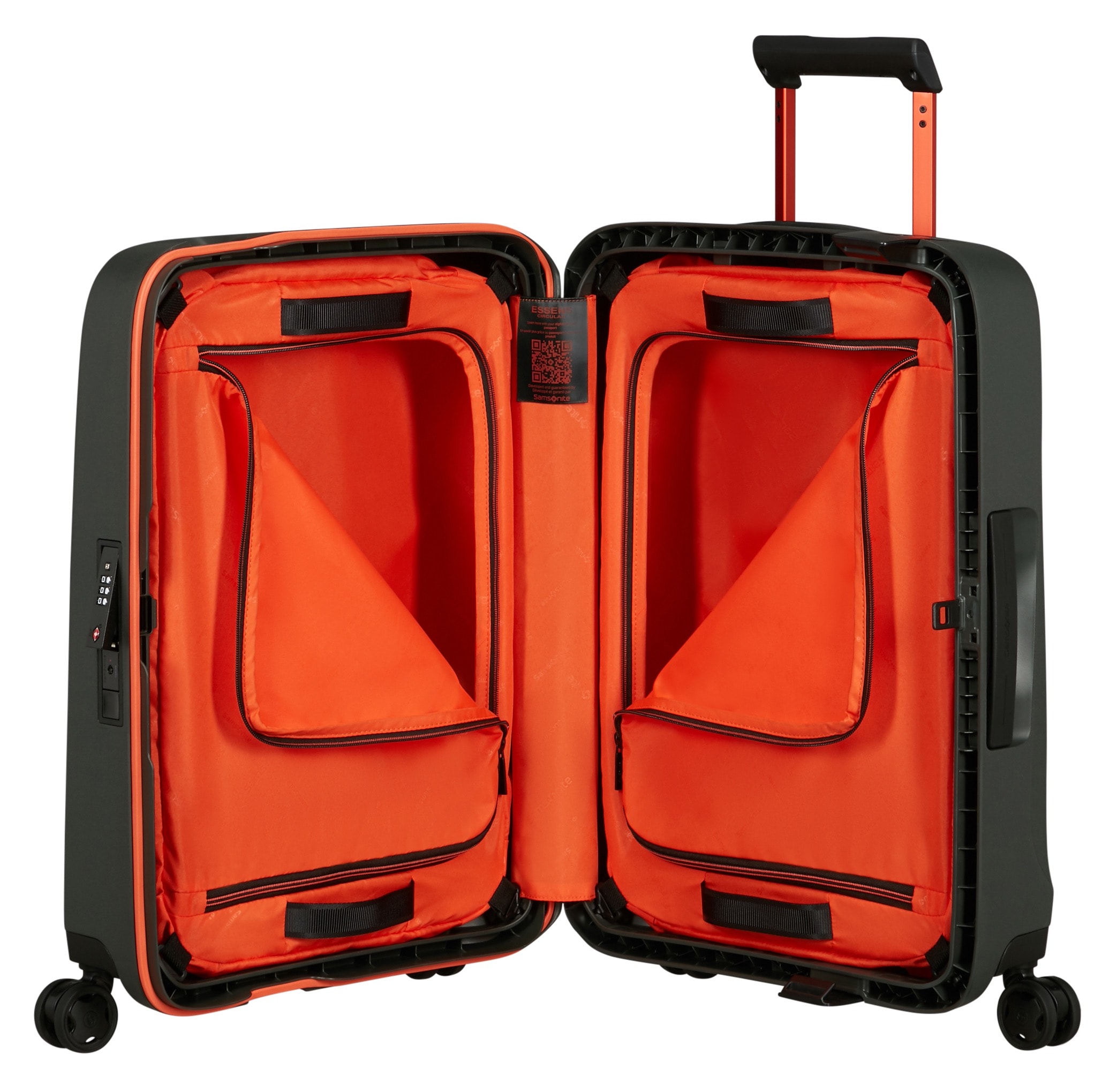 Samsonite Hartschalen-Trolley »ESSENS CIRCULAR, verschiedene Größen«, 4 Rollen, digitaler Produktpass für Transparenz des gesamten Produktlebenszyklus
