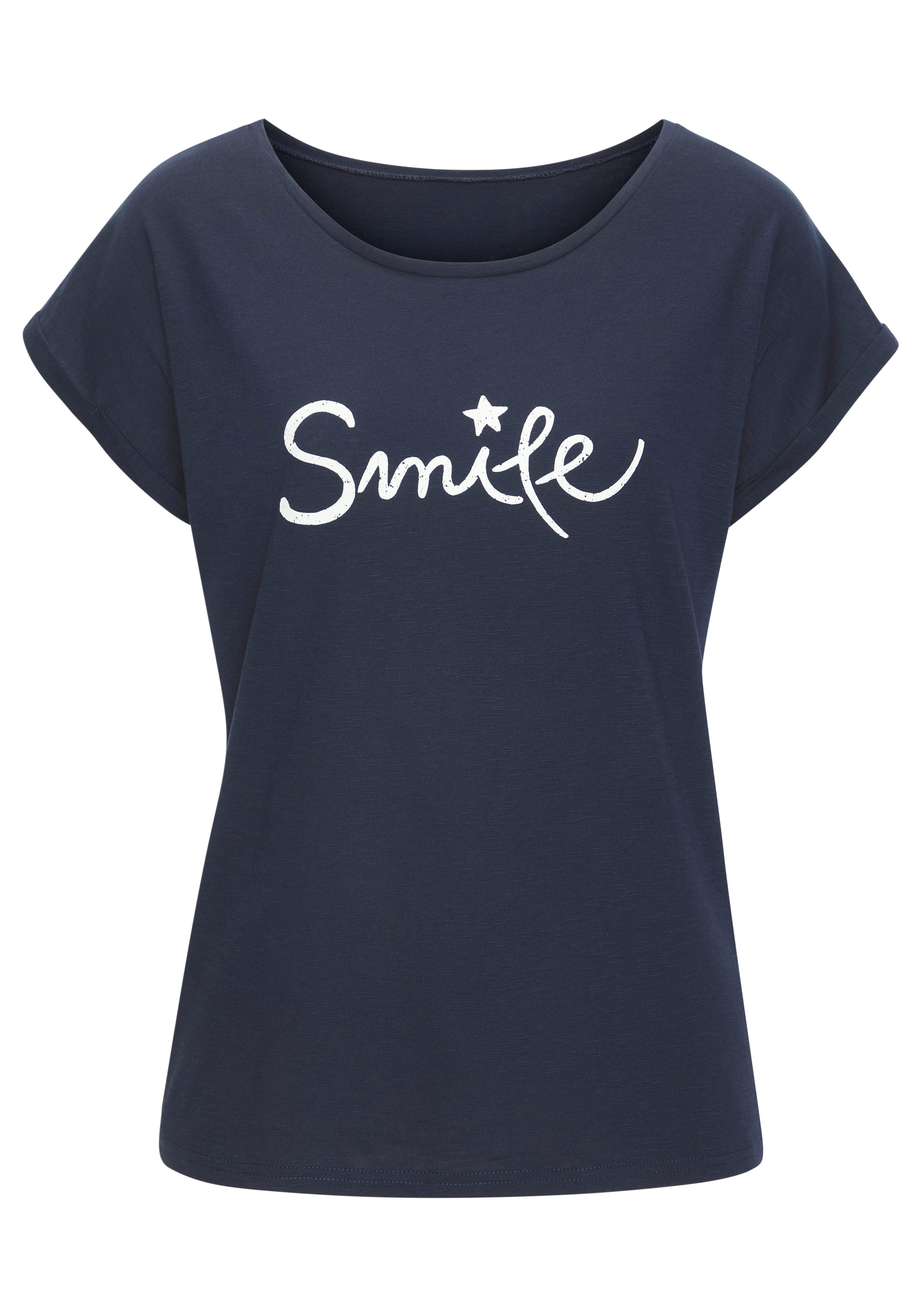 Beachtime T-Shirt "mit Frontdruck "Smile"", aus weicher Baumwoll-Qualität günstig online kaufen