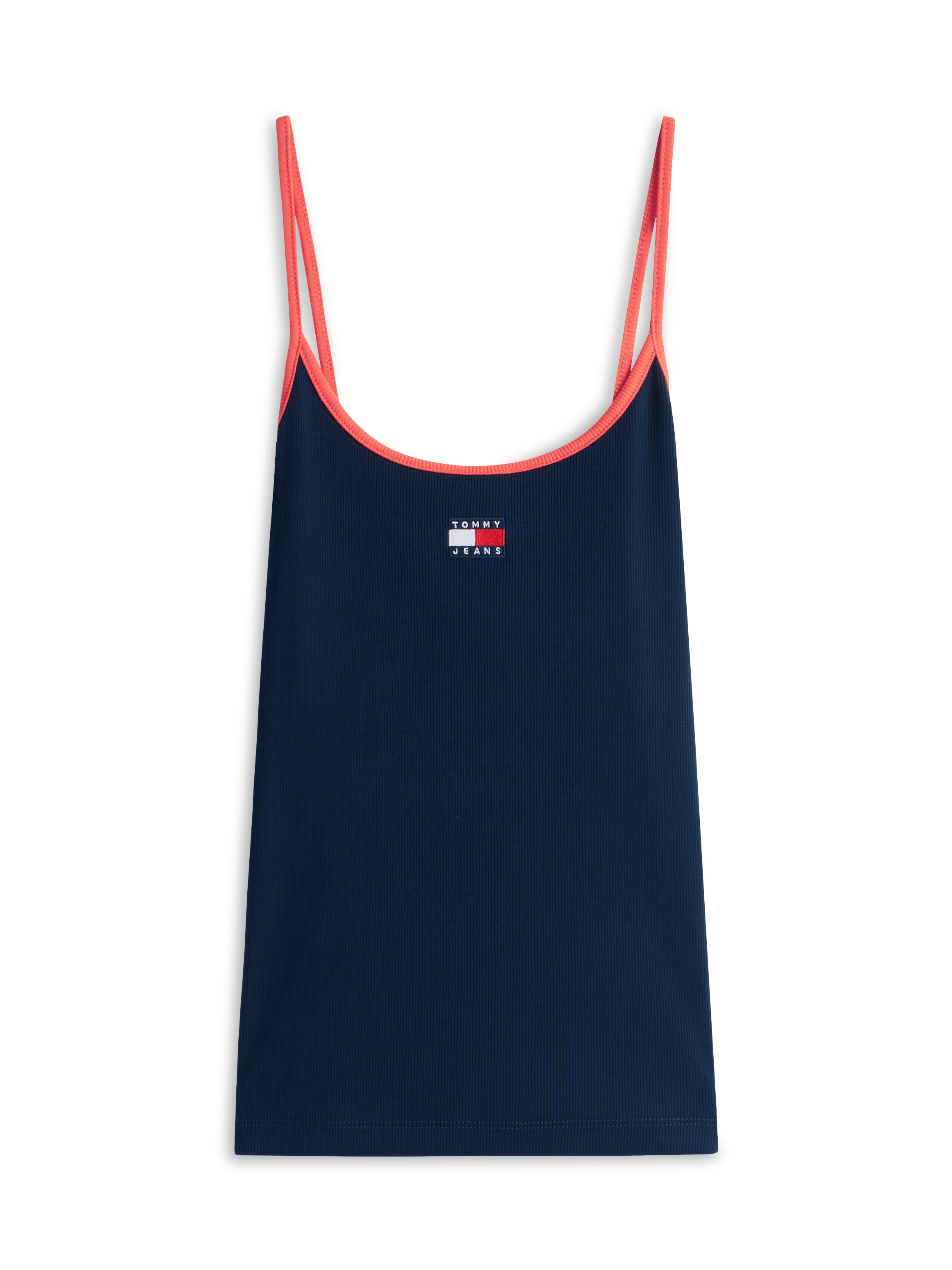 Tommy Jeans T-Shirt »TJW SLIM BADGE STRAPPY TOP« mit den auffälligen Kontrastdetails