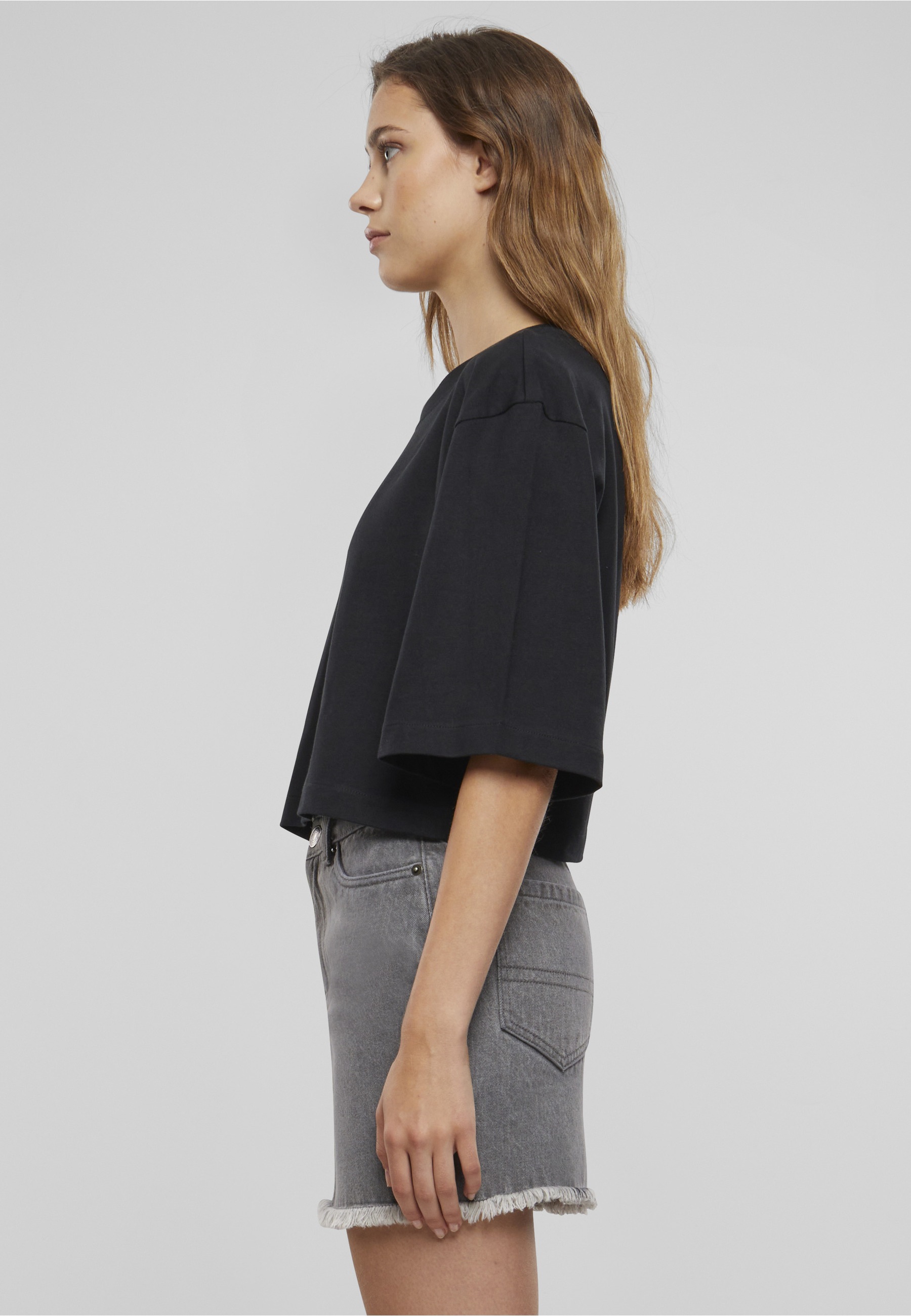 URBAN CLASSICS T-Shirt »Urban Classics Damen Ladies Heavy Organic Oversized Cropped Tee« 1 Stk.